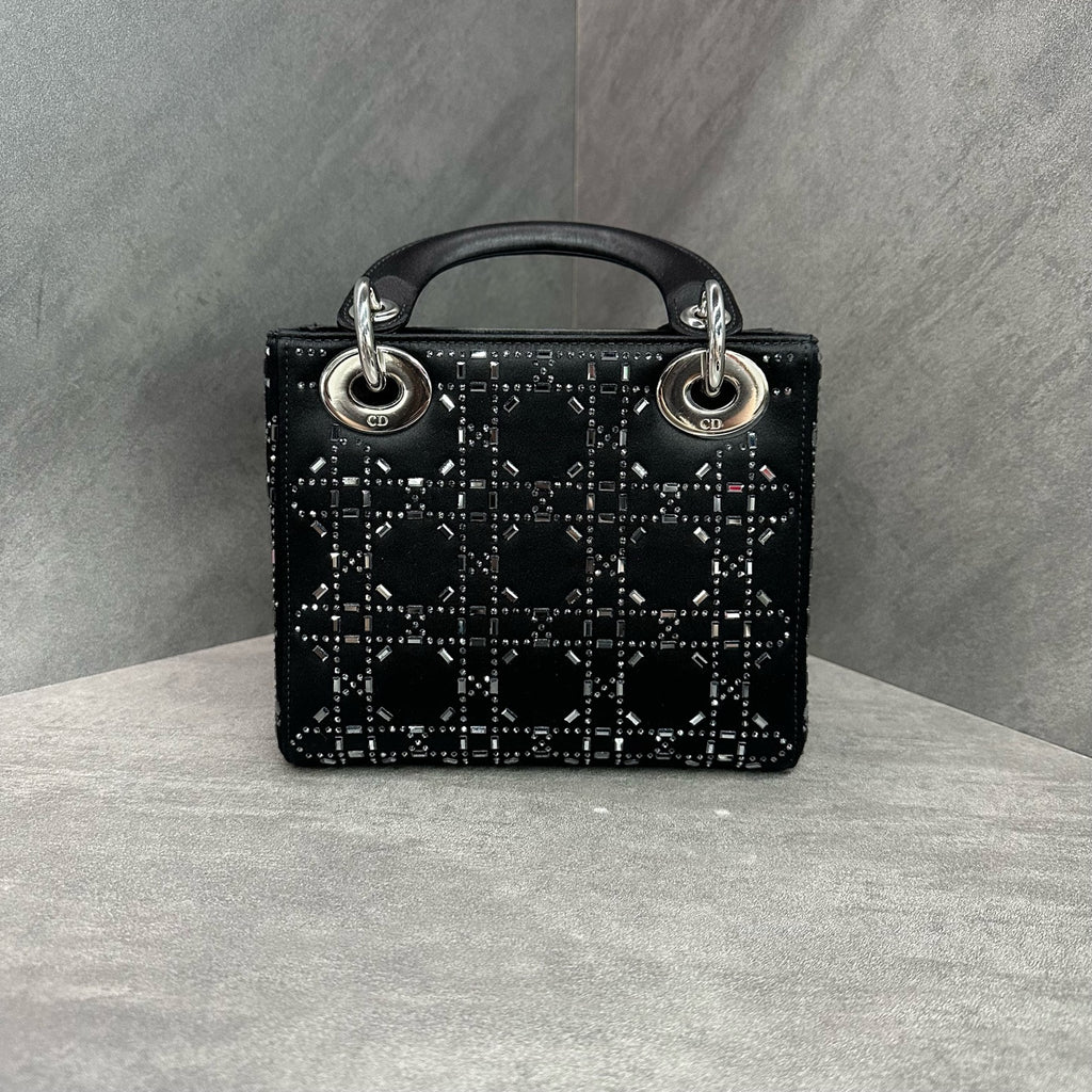Dior Lady Dior with 3 compartments, black cannage pattern, 2017 serial number, clean interior, in stock