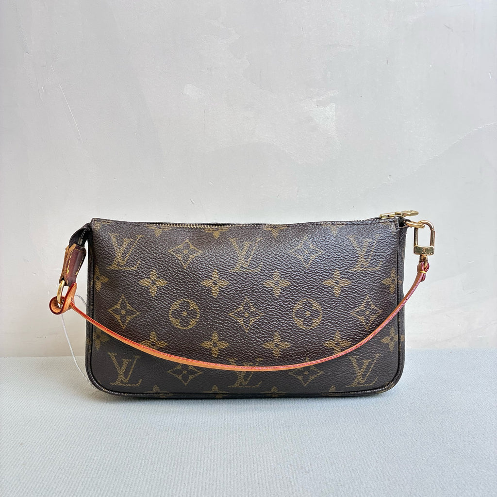 LV/Louis Vuitton Classic Monogram Side Bag Brown 99% New Size 21*13
