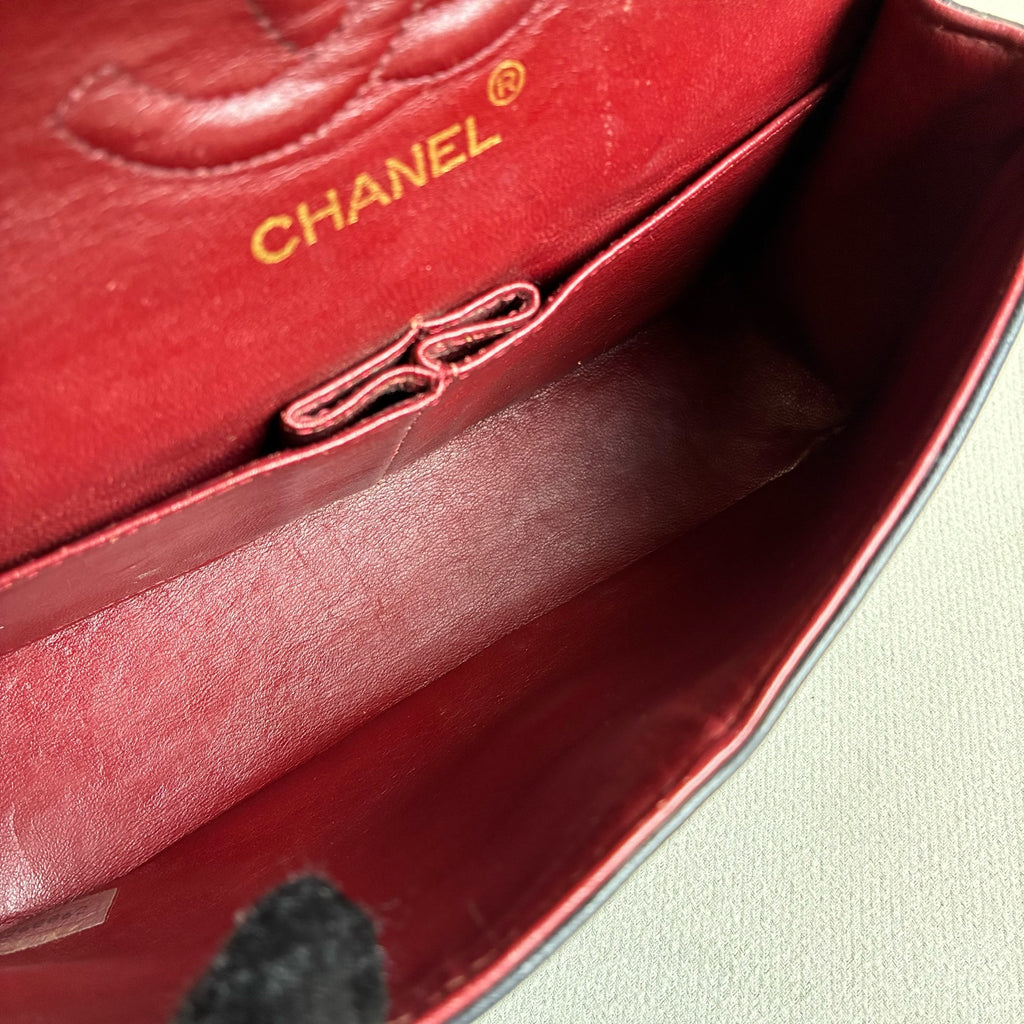 Chanel Black Gold CF Small Size 2 Opening Pre-owned Dimensions 23*15 98% New Original Condition Lambskin