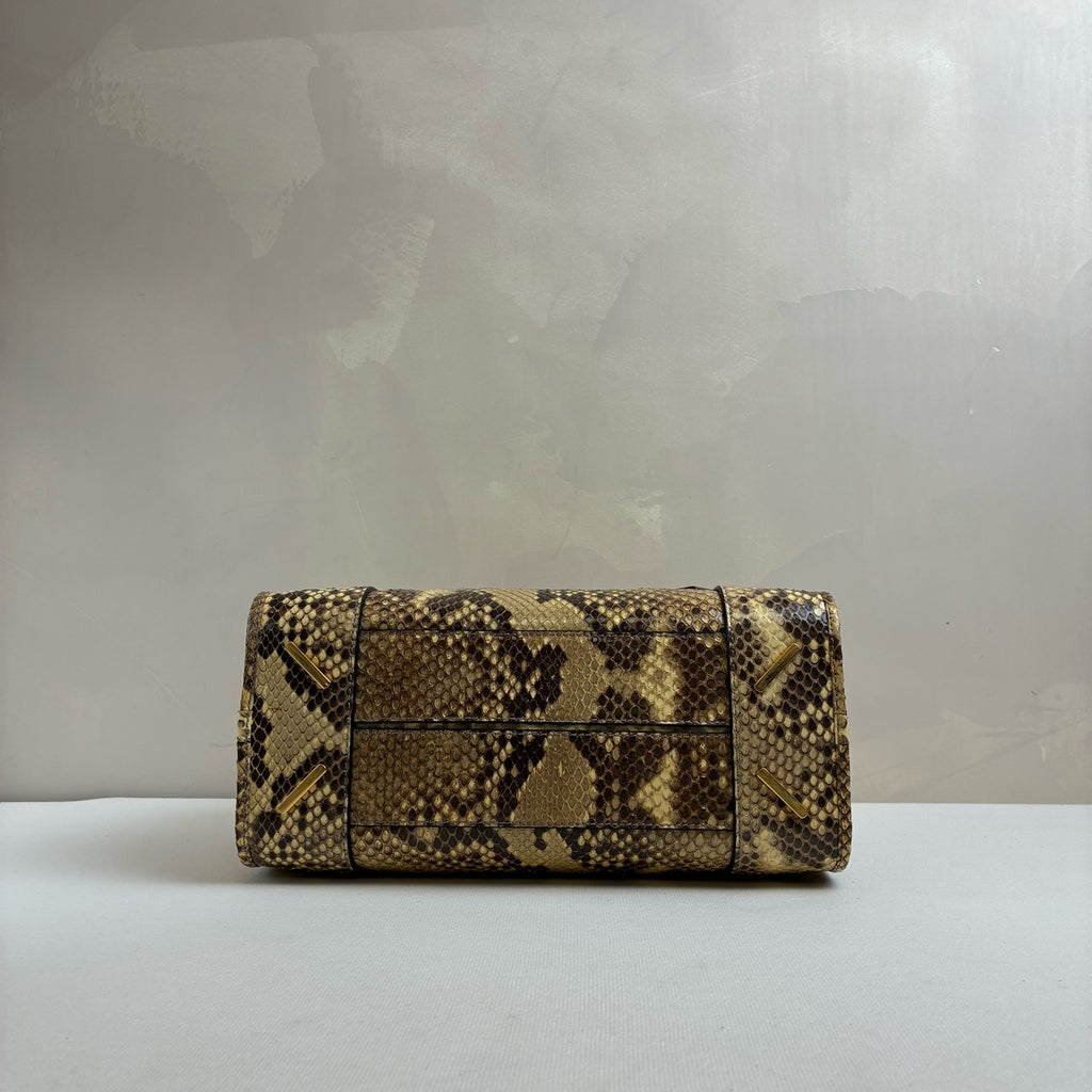 Loewe Boston Amazona sp Amazon Snake Skin Yellow Like New 99% Condition Size 29*27