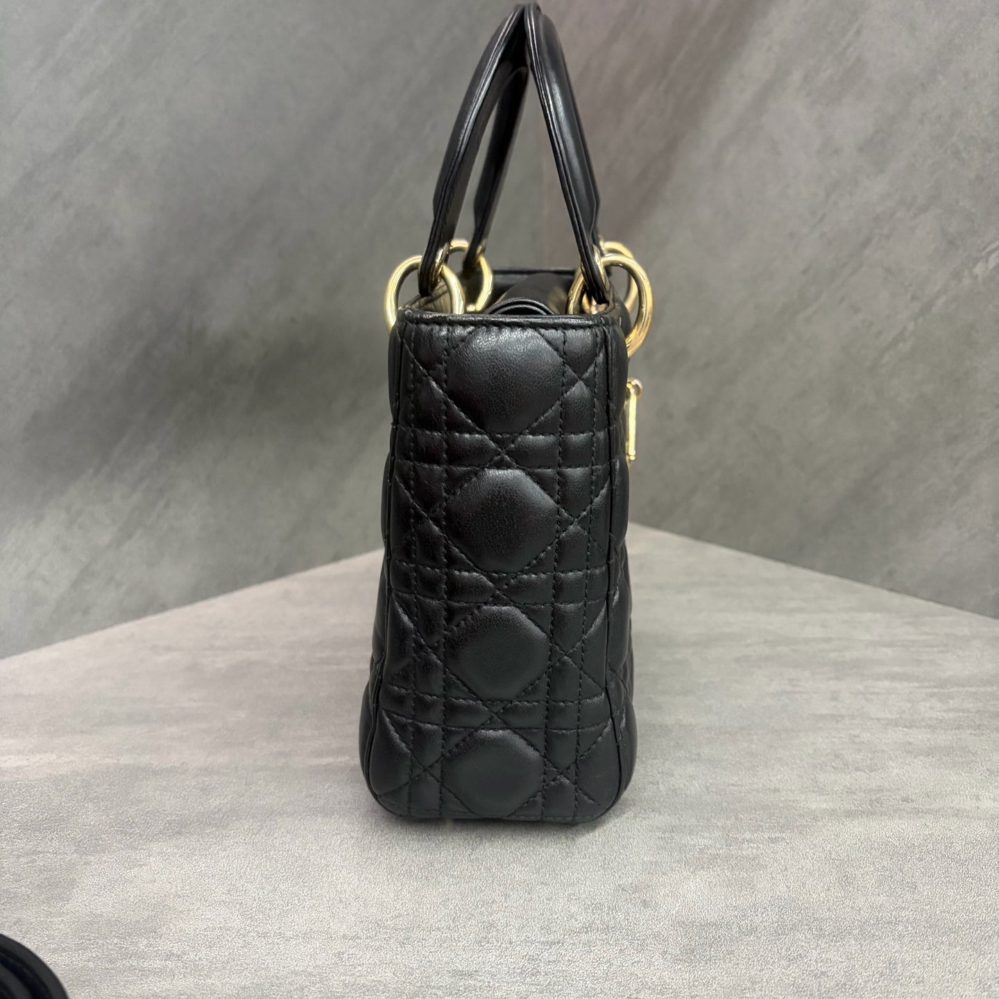 Dior Four-compartment Black Gold Lady Dior Lambskin, 2017 serial code