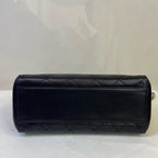 CHANEL Black and Silver Glossy Piano Sheet Tote Chain Bag 99% New Second-Hand Bag Five Open