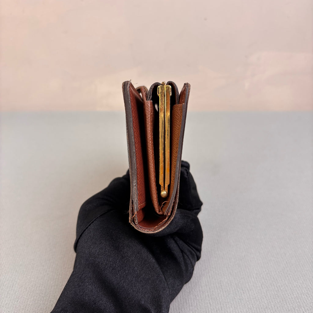 Louis Vuitton Monogram Viennois Double Fold Wallet Coated Canvas and Leather
