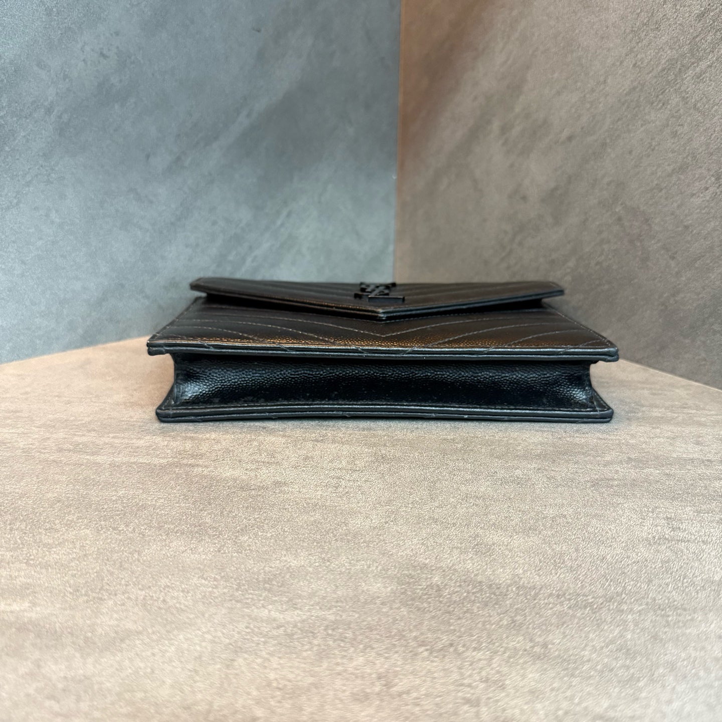 Saint Laurent black so black envelope bag