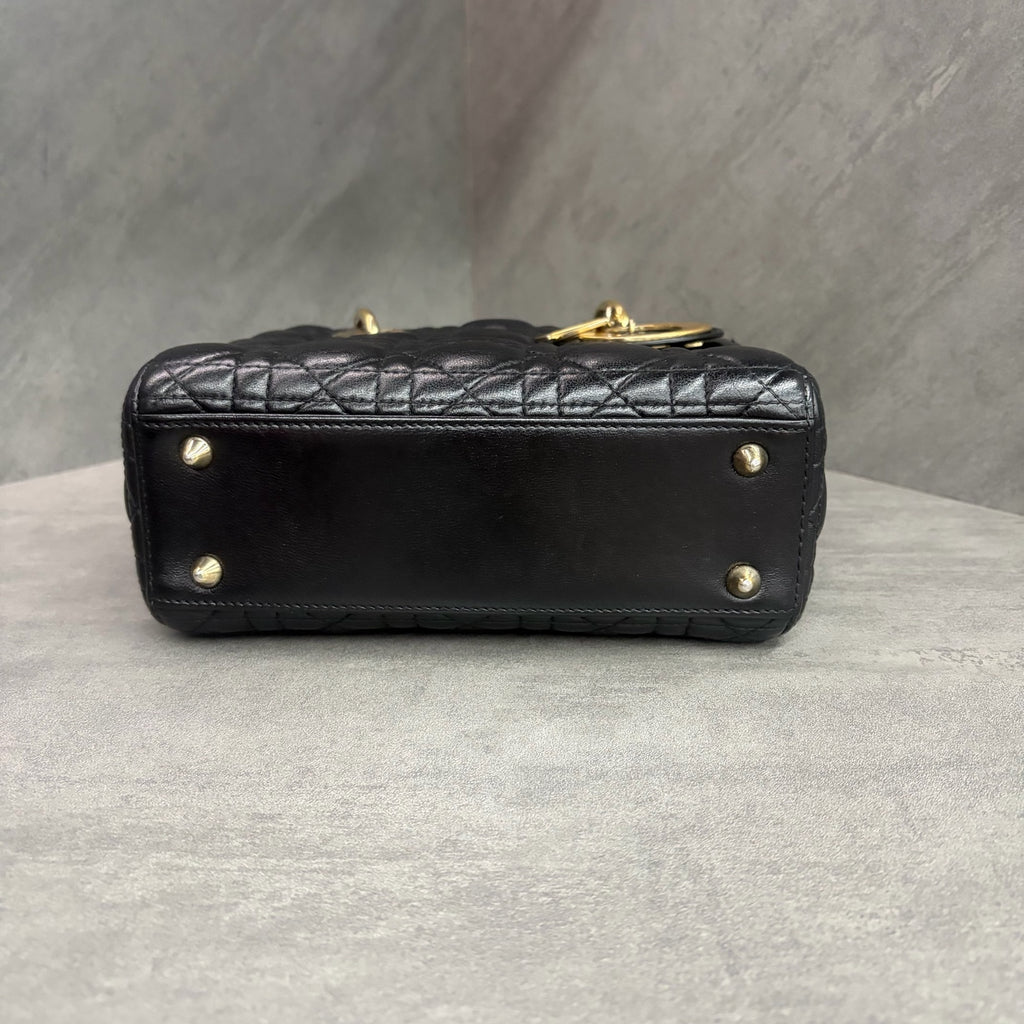Dior Four-compartment Black Gold Lady Dior Lambskin, 2017 serial code