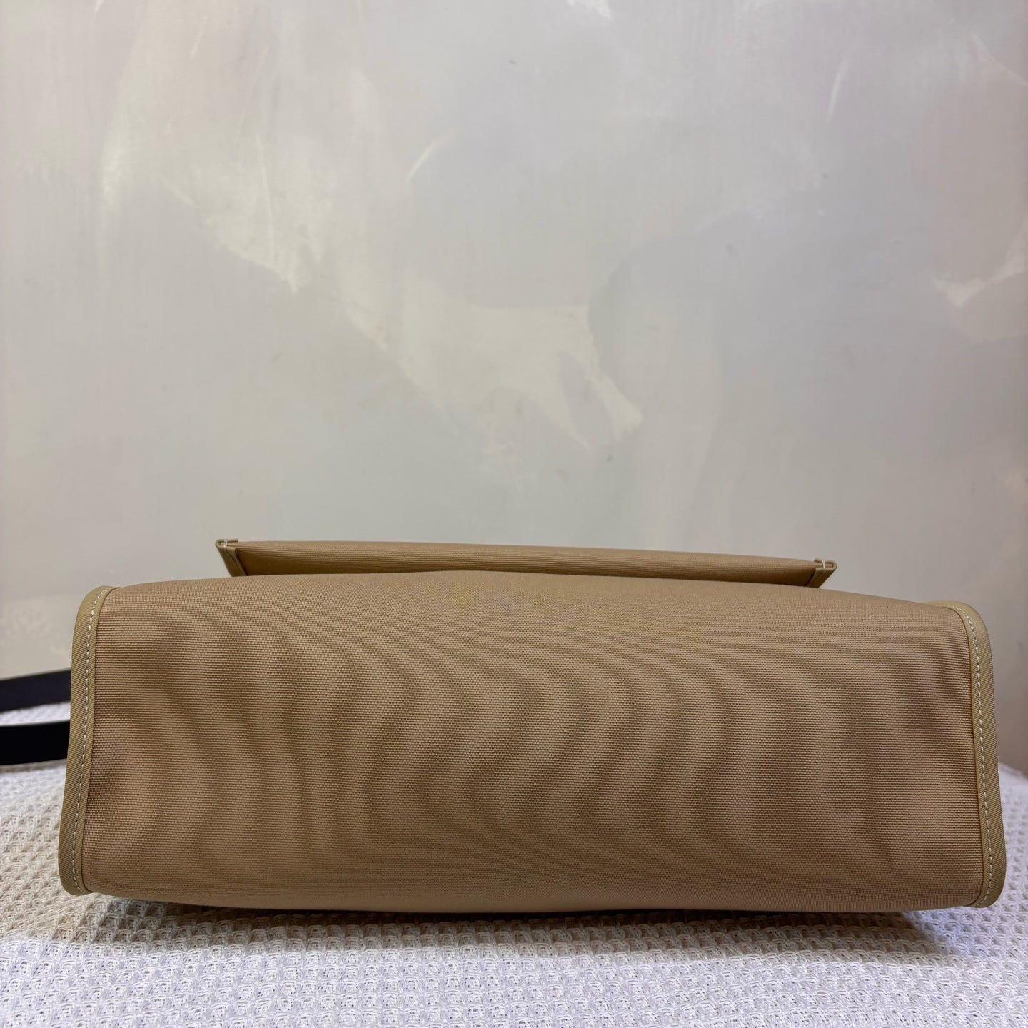 99% new Hermes khaki canvas and leather silver buckle herbag31 Z stamp