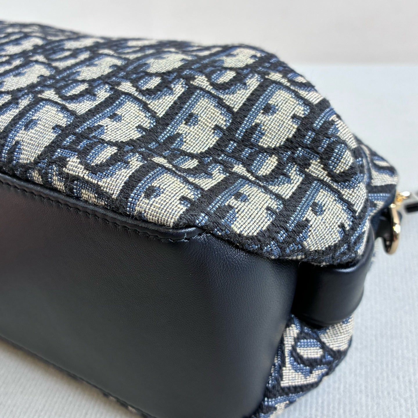 Dior 99% New Bow Monogram Dumpling Bag Canvas and Leather Size 20*11