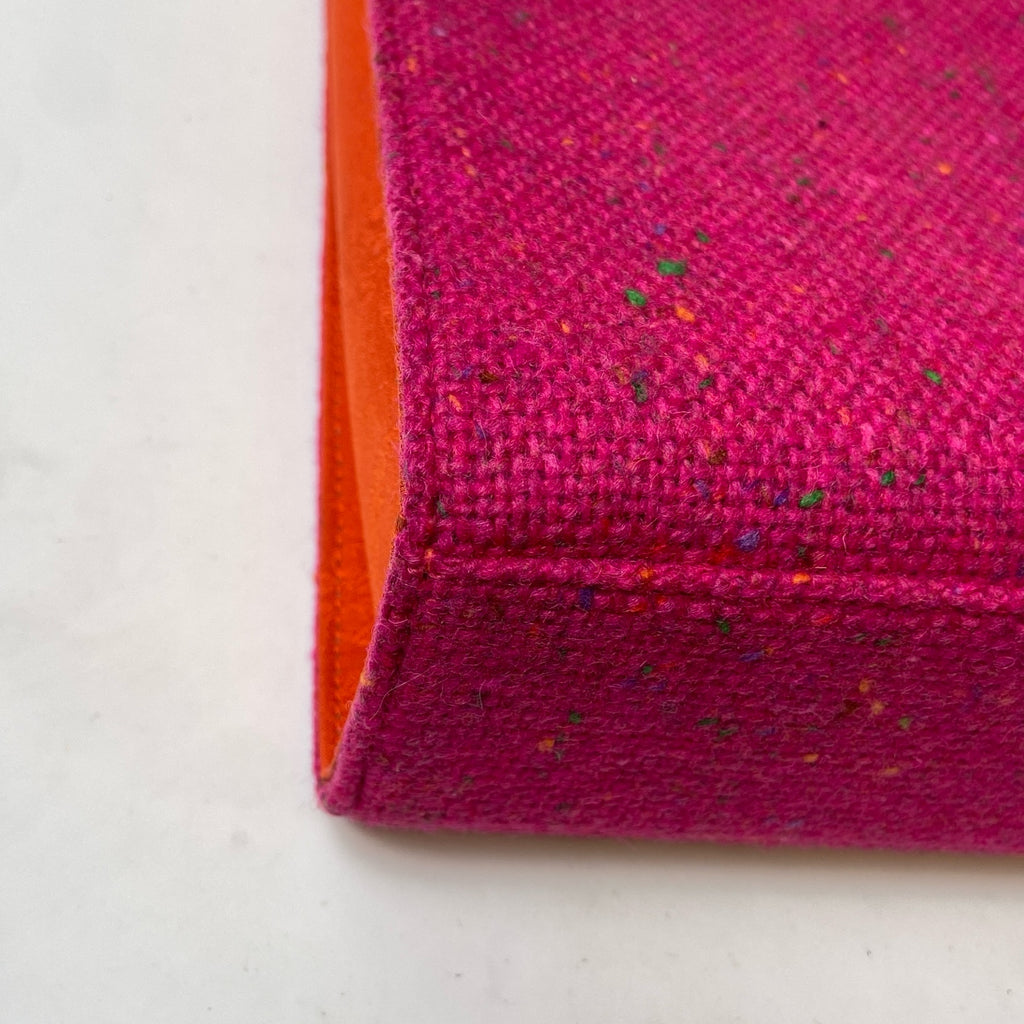 Dior Vintage Wool Tote Bag 99% New Purple Red with Orange Accents Tote Bag