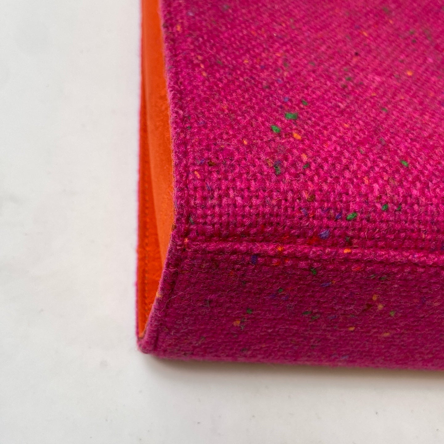Dior Vintage Wool Tote Bag 99% New Purple Red with Orange Accents Tote Bag