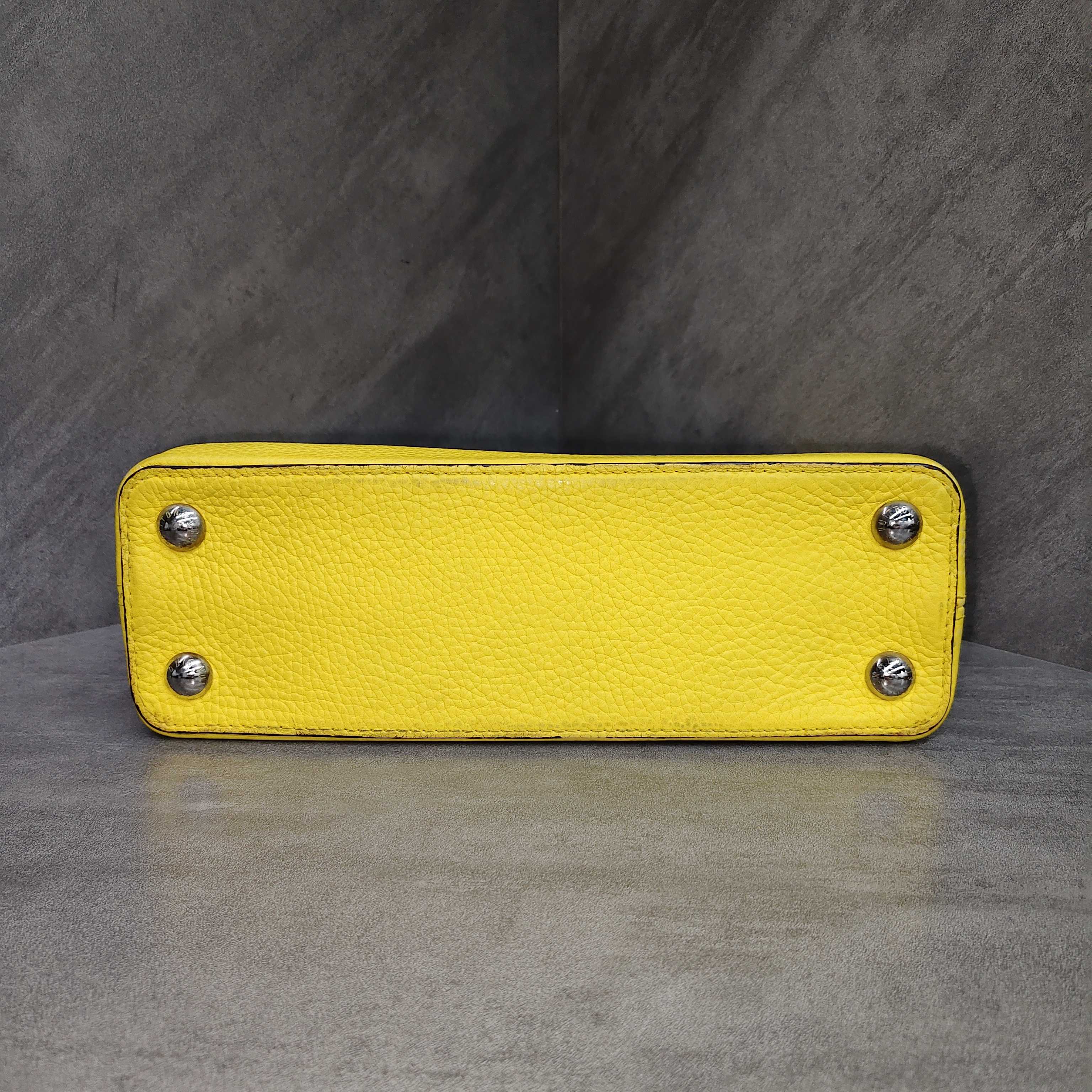 Louis Vuitton Capucines BB Yellow Leather with Snake Handle #LouisVui