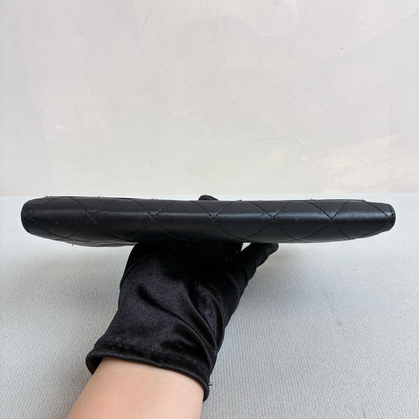 Chanel 16 Open Black Long Wallet Cowhide Material Interior with Multiple Fuchsia Card Slots Size 20*12
