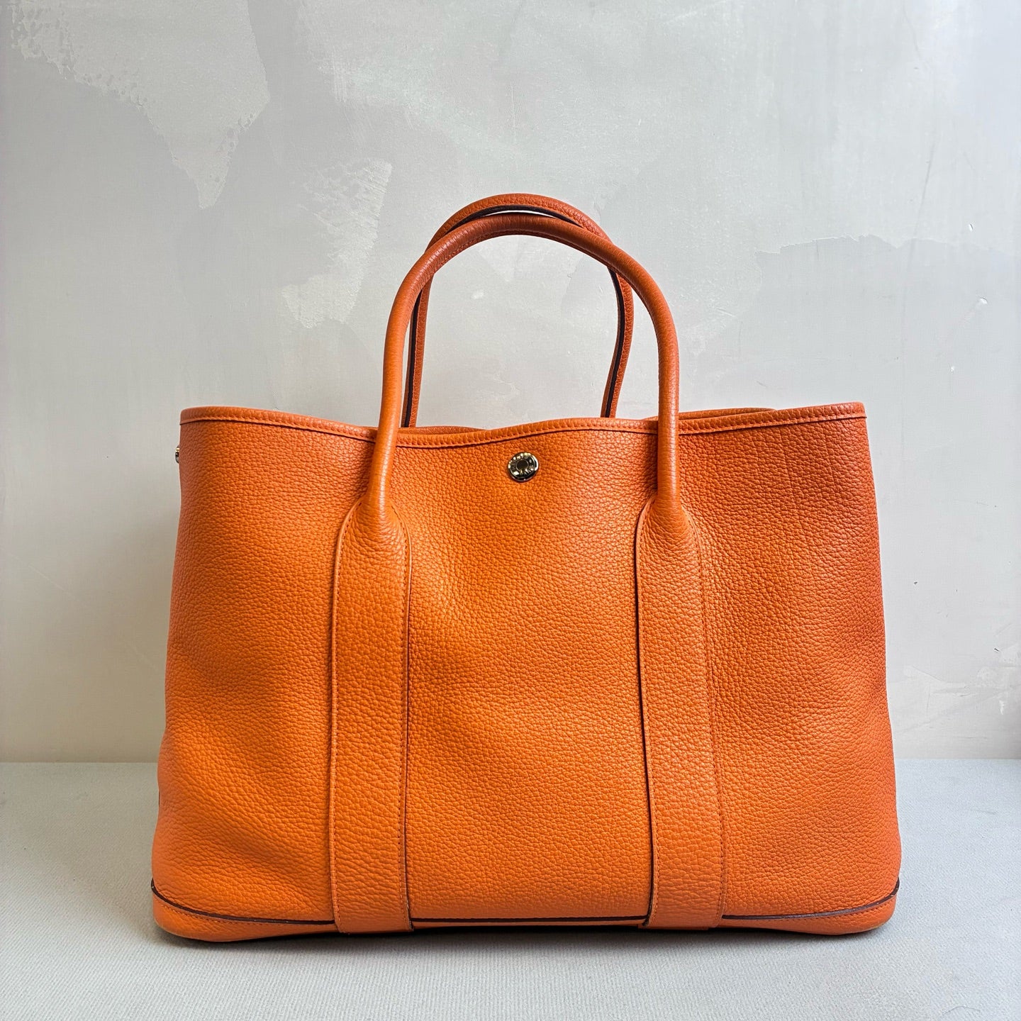 Hermès 99% New Garden Party 36 Orange with Silver Hardware
