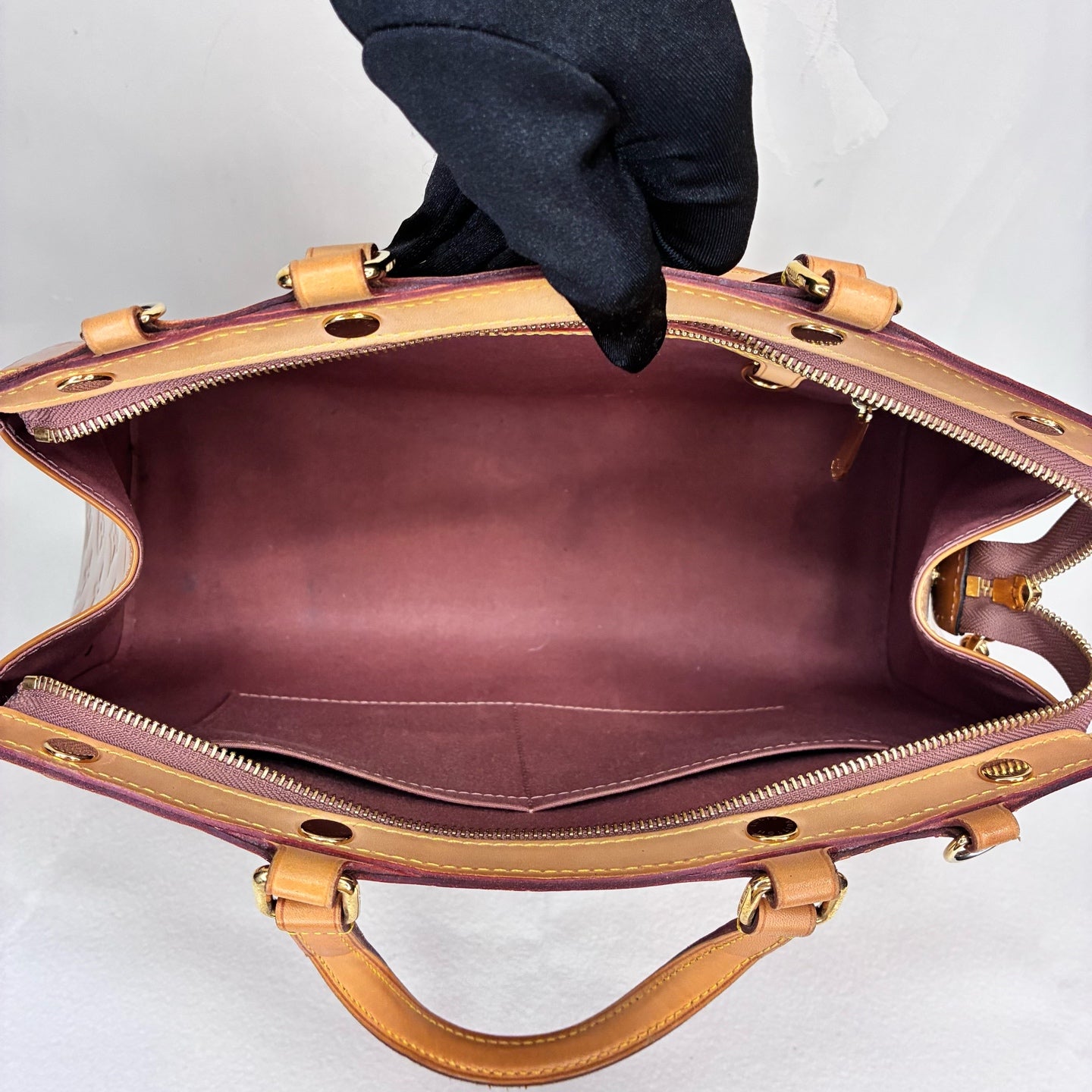 Louis Vuitton / Louis Vuitton 97 New Brea Yellow Patent Leather Embossed Doctor's Bag Size 33*25