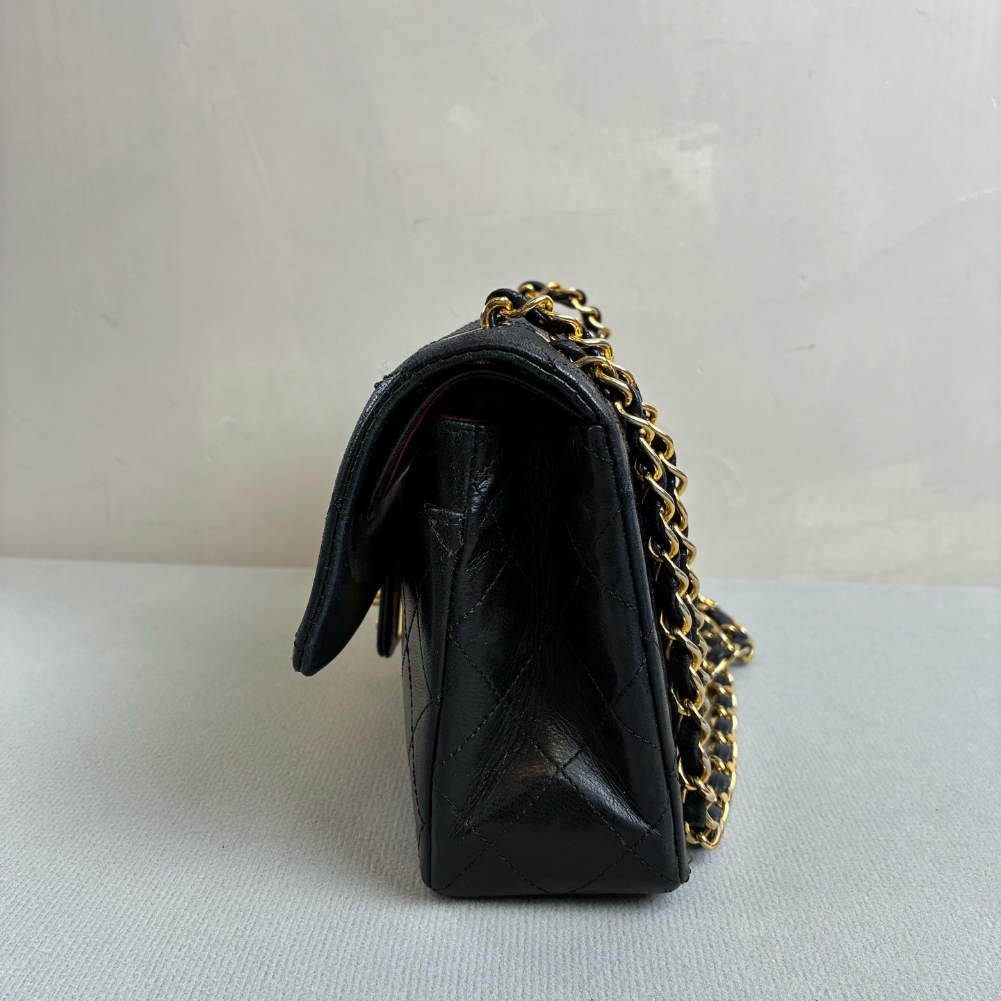 Chanel Black Gold CF Small Size 2 Opening Pre-owned Dimensions 23*15 98% New Original Condition Lambskin