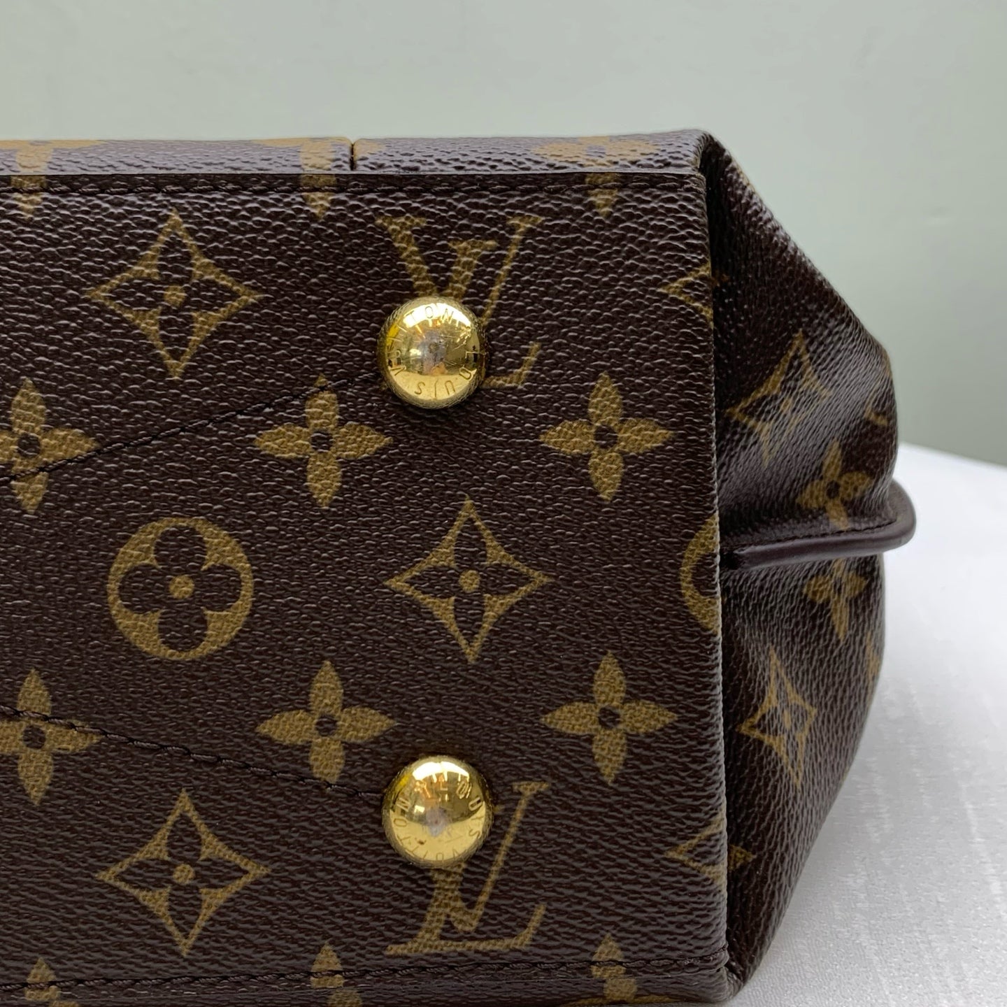 LV/Louis Vuitton Classic Monogram Hobo Tote Bag Same Model as HyunA 99% New Size 32x13x36