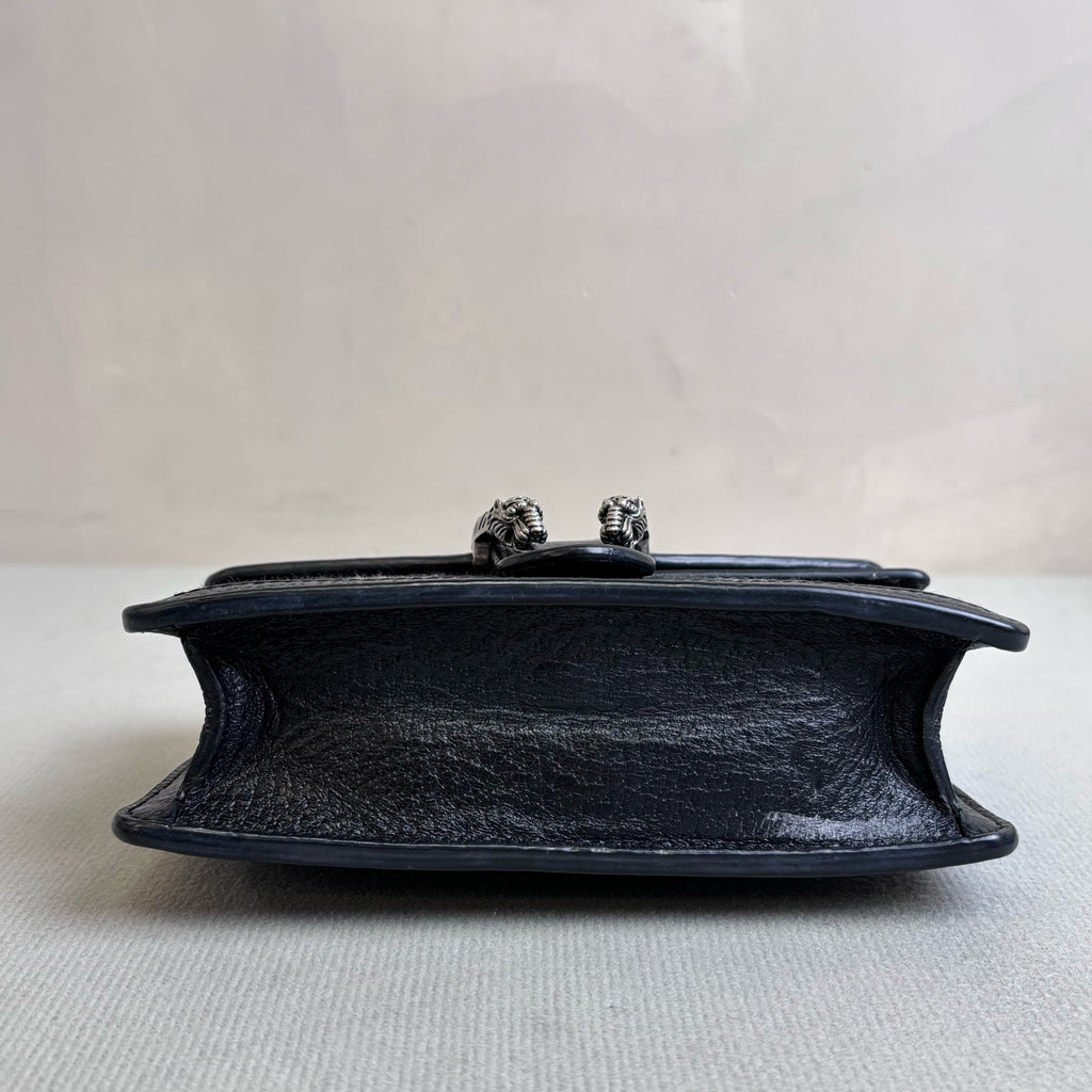 Gucci Dionysus Mini Black Denim Chain Bag Size 16*10.5 Like New 98%