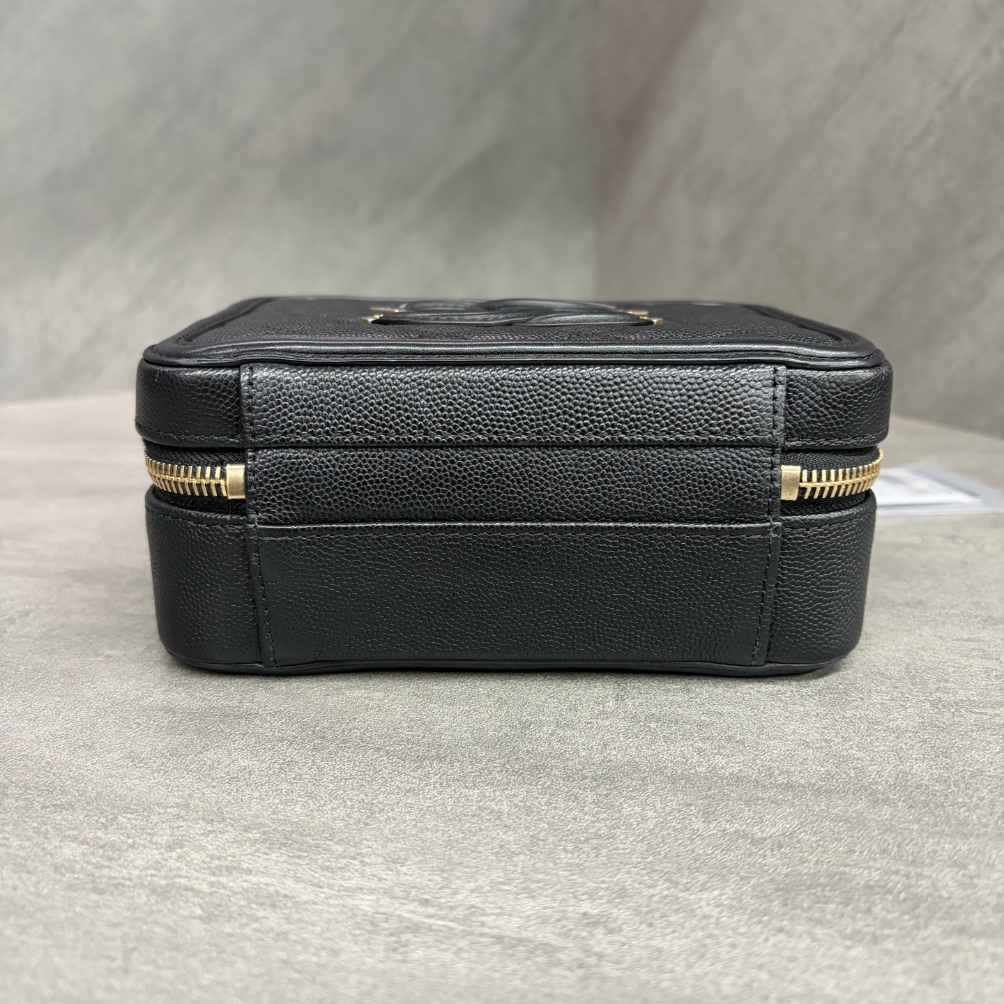Chanel Grained Calfskin with Gold-Tone Metal Camera Bag, Small Size, 25 Series, with Authenticity Card, 1 Key, Original Condition