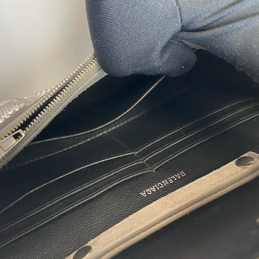 Balenciaga Hourglass Gem-Studded Shoulder Crossbody Bag   Accessories: Dust Bag   Retail Price: ¥30,000+