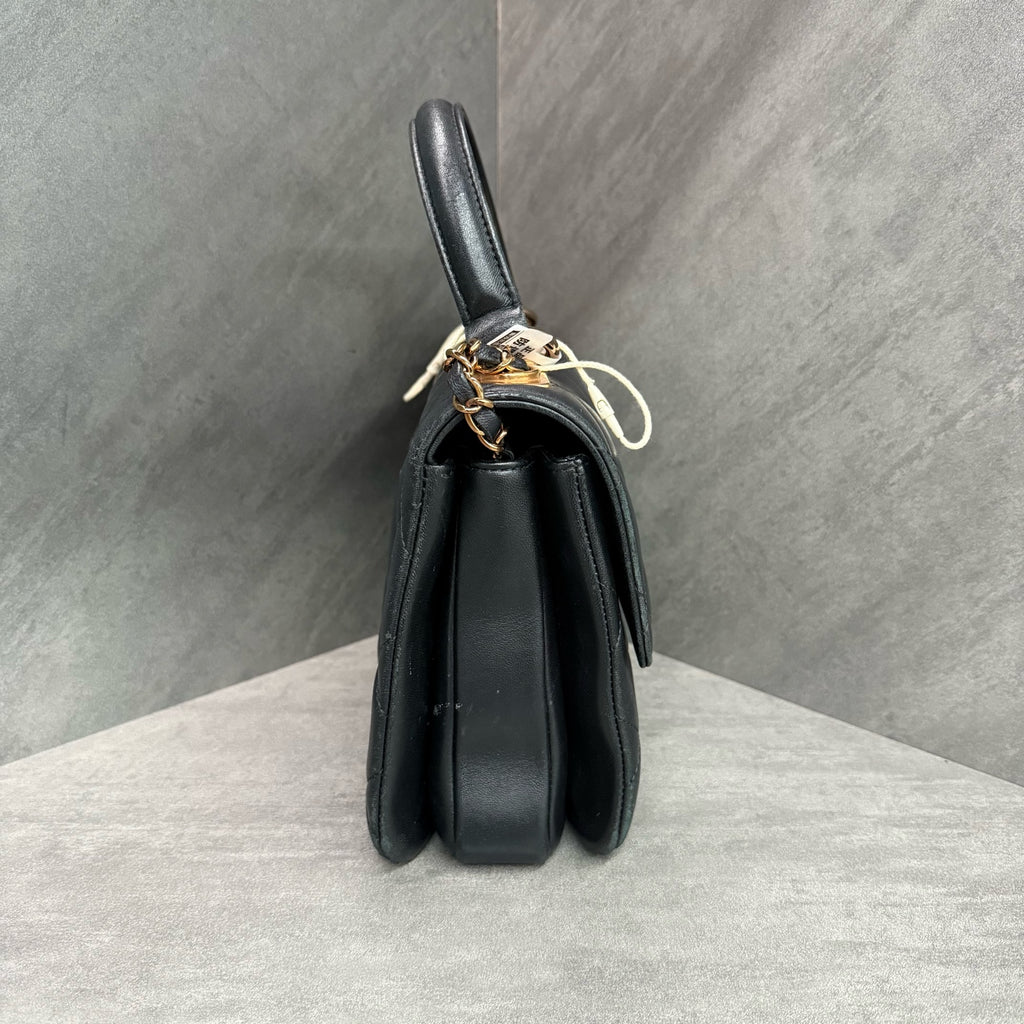 Chanel Rose Gold Handle Trendy CC Tote with Chip, Medium Size