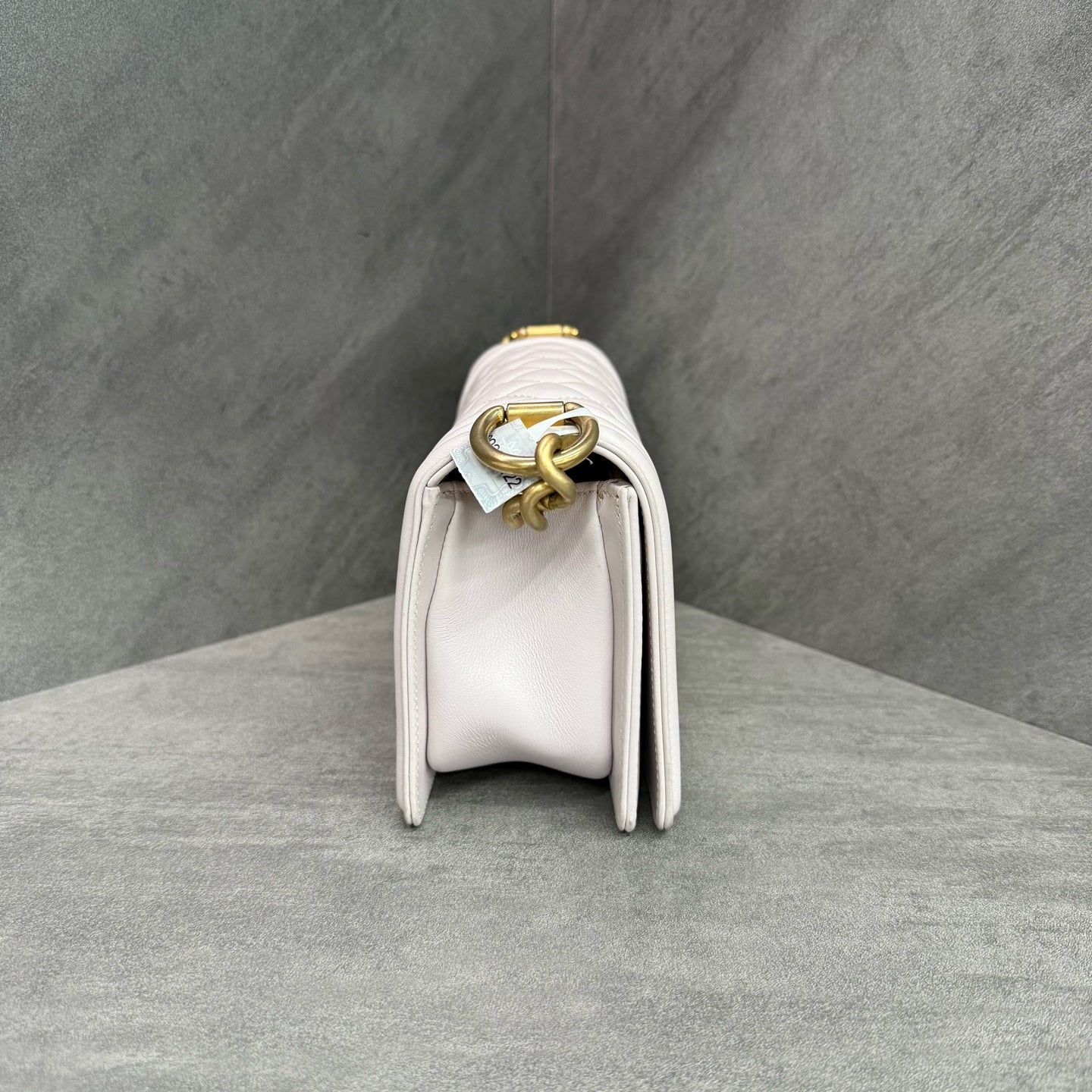Chanel Leboy Calfskin Light Purple Gold-tone Hardware Limited Edition Letter Strap Chain Bag, Size 30 Serial Code