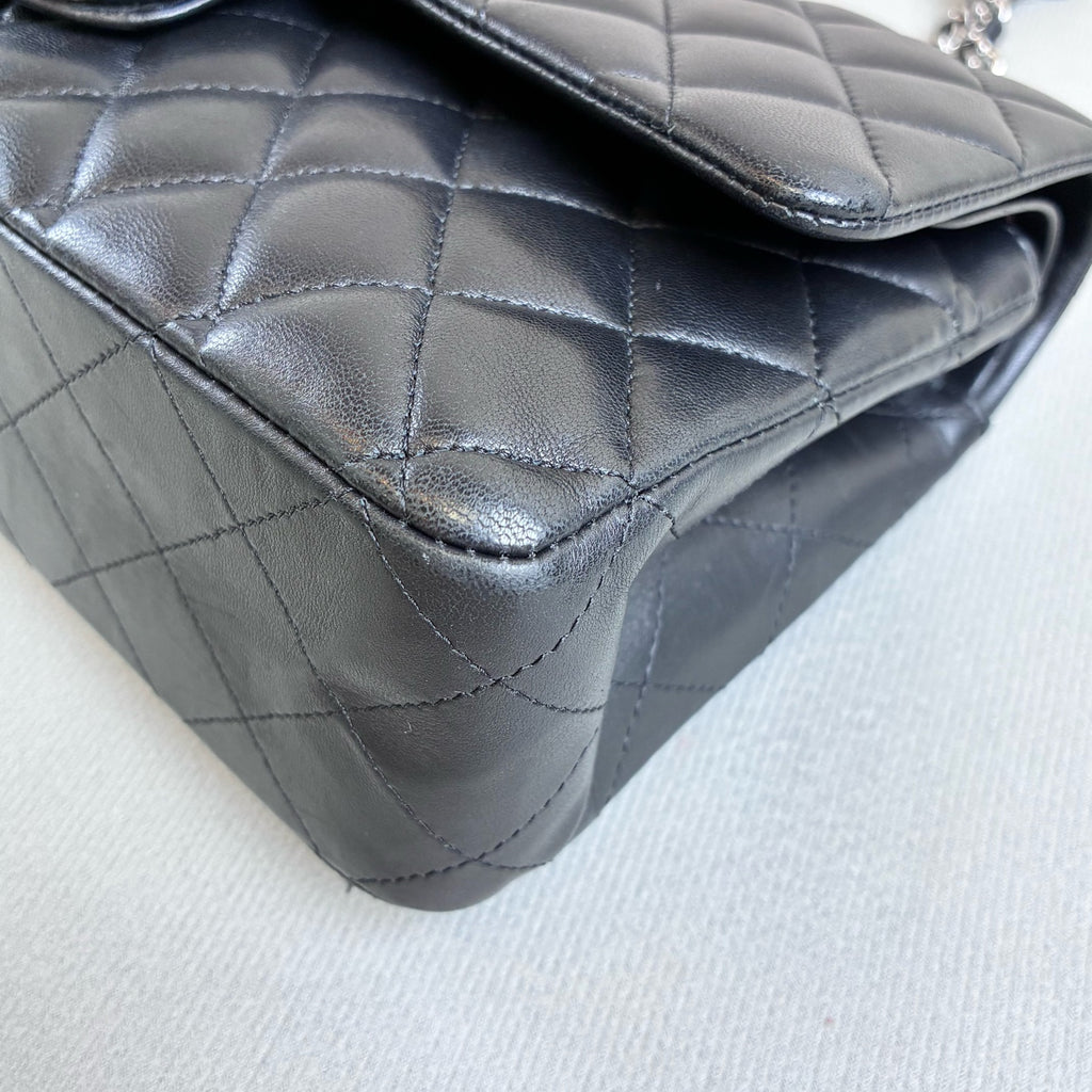 Chanel 99 New 31 Opening Black and Silver CF Double Flap Lambskin Size 25×6×14 Boutique Price 84,000