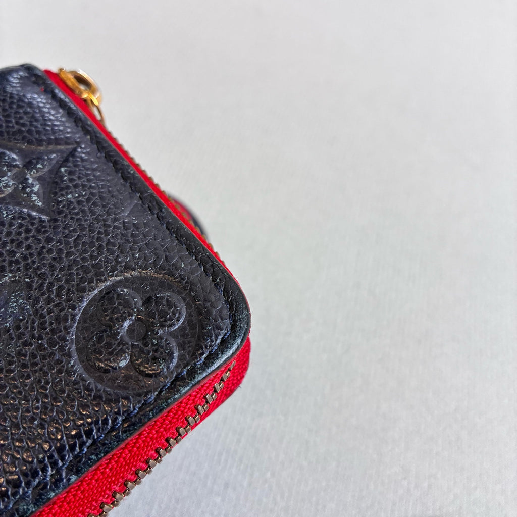 Louis Vuitton/LV 96 New CLÉMENCE Women's Wallet Dark Blue with Red Accents Size: 20*9