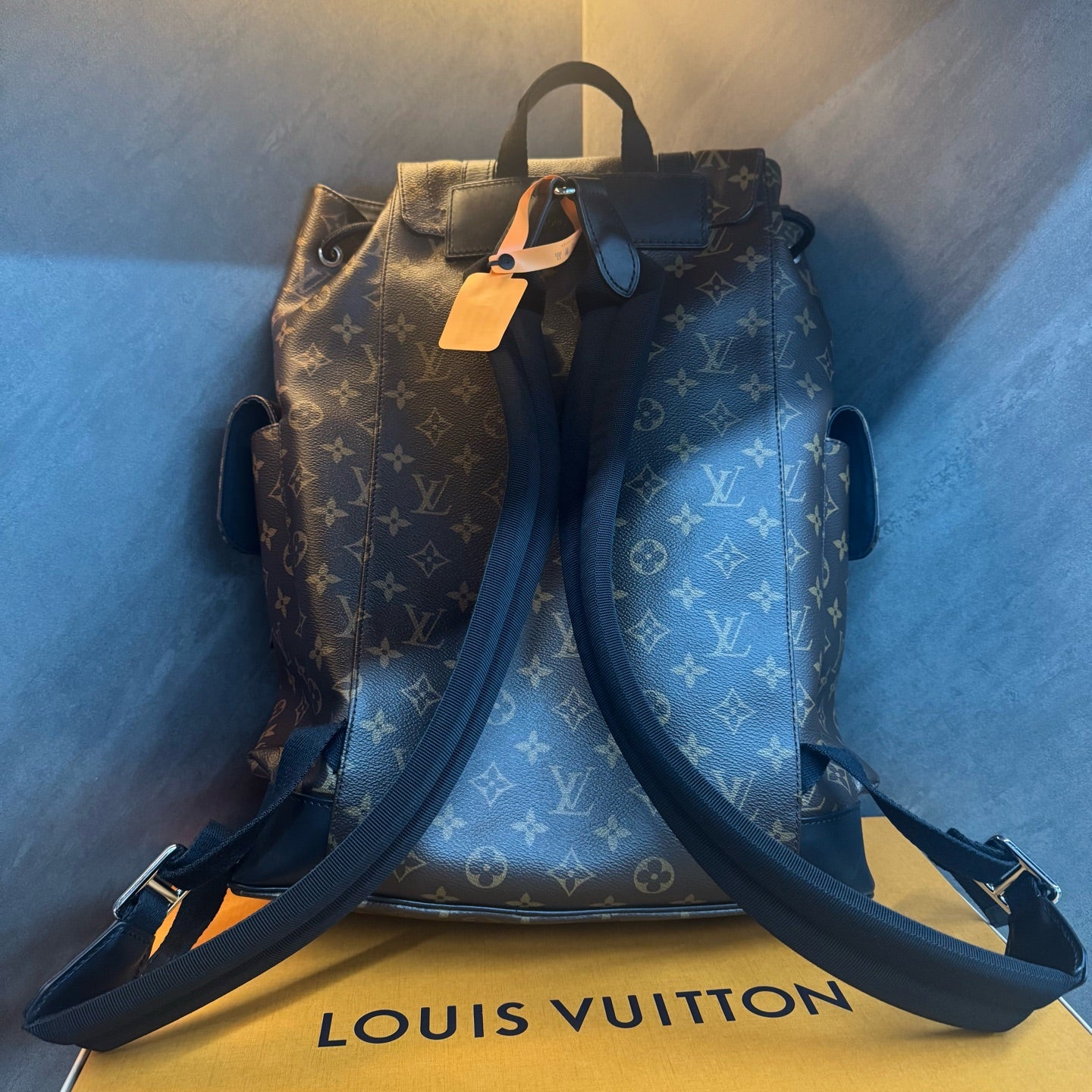 LV/Louis Vuitton Christopher Series Monogram Canvas with Leather Book Bag Backpack 2024 Chip Version Available at a Great Price