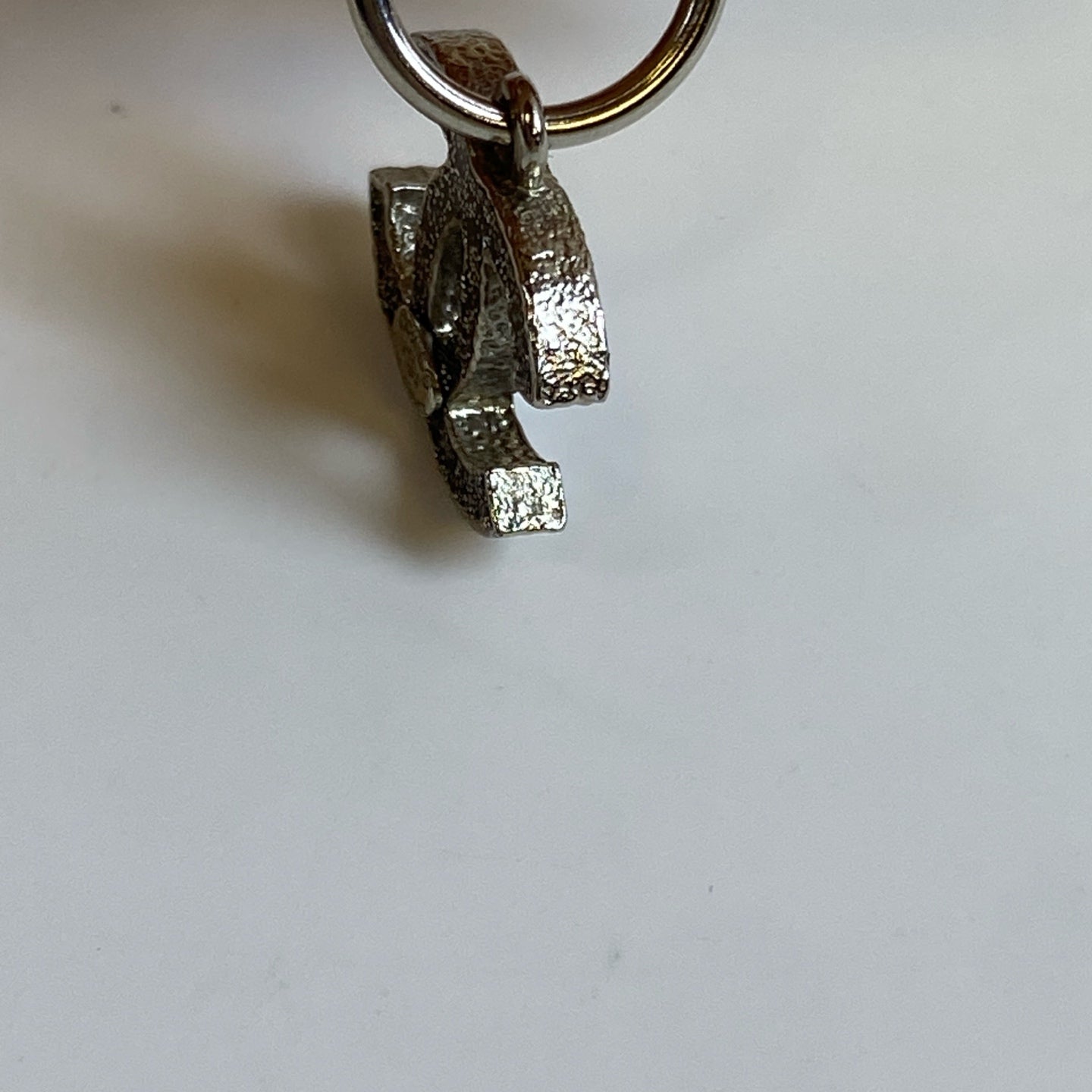 Chanel Double C Silver Logo Wheat Earrings