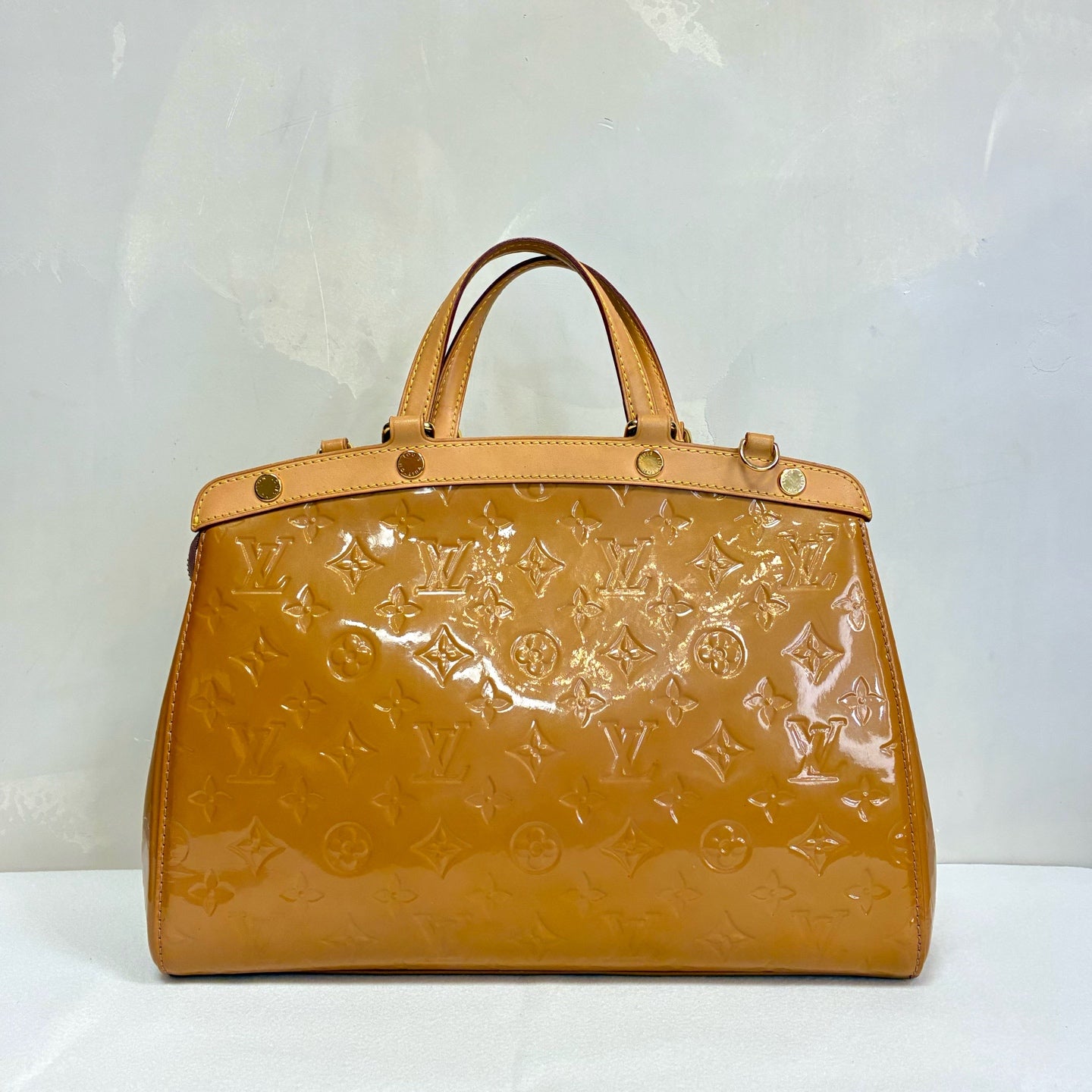 Louis Vuitton / Louis Vuitton 97 New Brea Yellow Patent Leather Embossed Doctor's Bag Size 33*25
