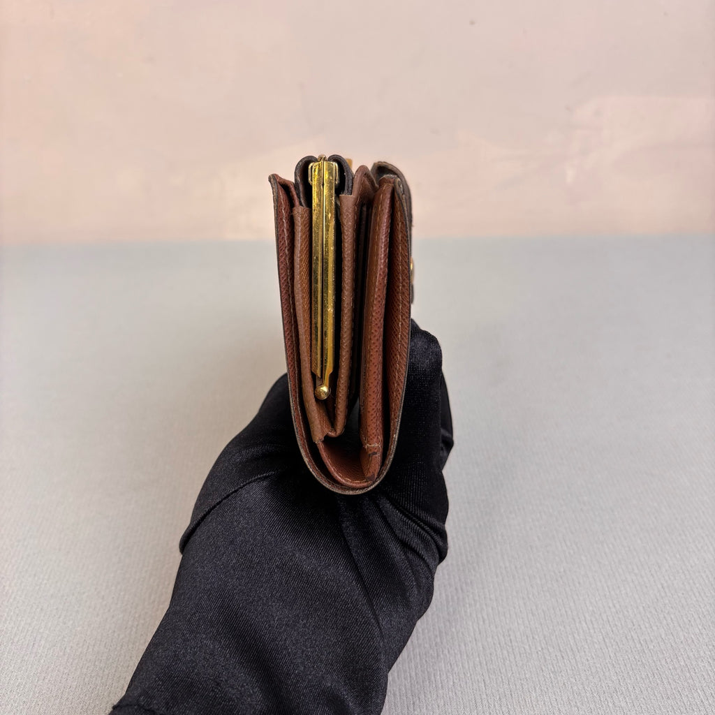 Louis Vuitton Monogram Viennois Double Fold Wallet Coated Canvas and Leather