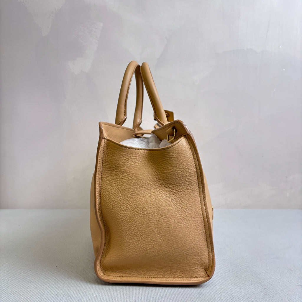 SAINT LAURENT Cabas Y扣 Crossbody Tote Bag 98% New Size 30*22.5