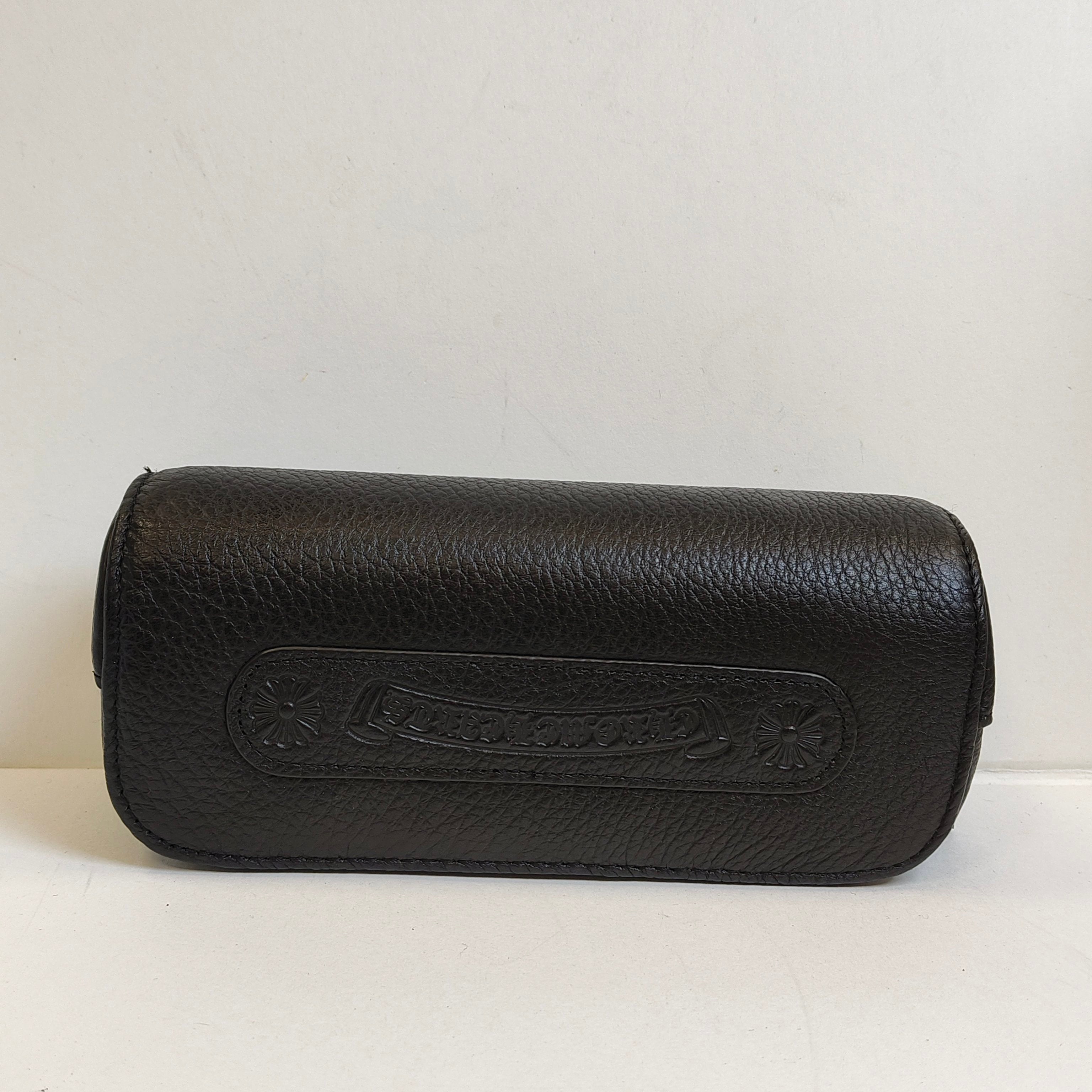 Chrome Hearts glasses glasses case Size 18*7 Cowhide material Black 99% new Eyes