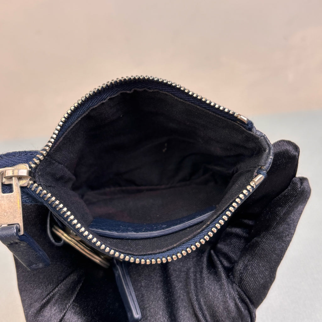 Balenciaga Navy Blue Leather Small Wallet Size 11*7