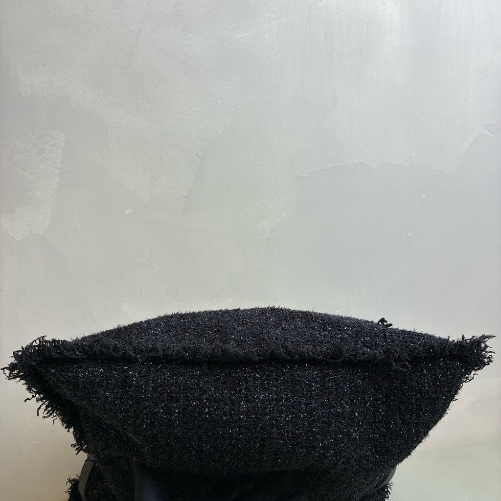 Chanel 24 Opening Show Limited Edition Black Boucle Rocket Tote Bag Size 36*38