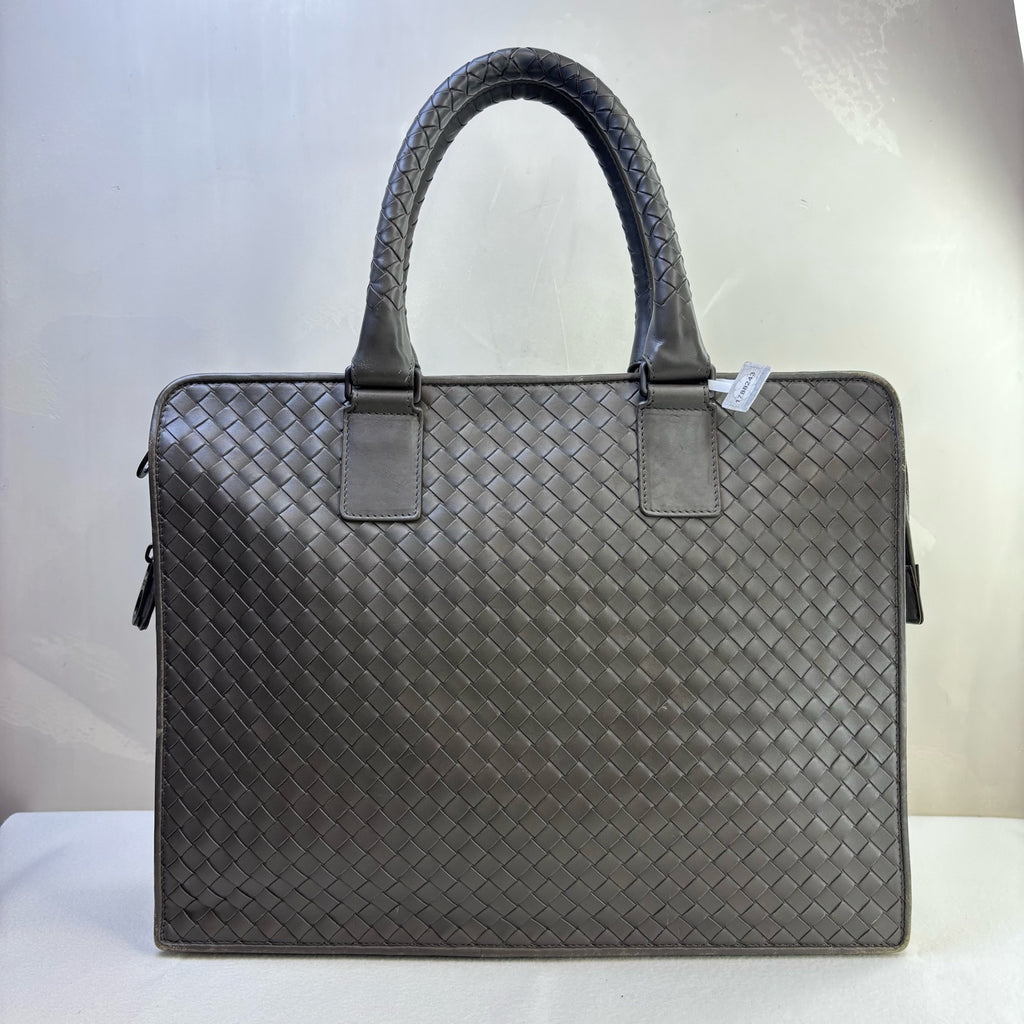 Bottega Veneta BV Woven Full Leather Briefcase Size 38*29.5 Like New 99%