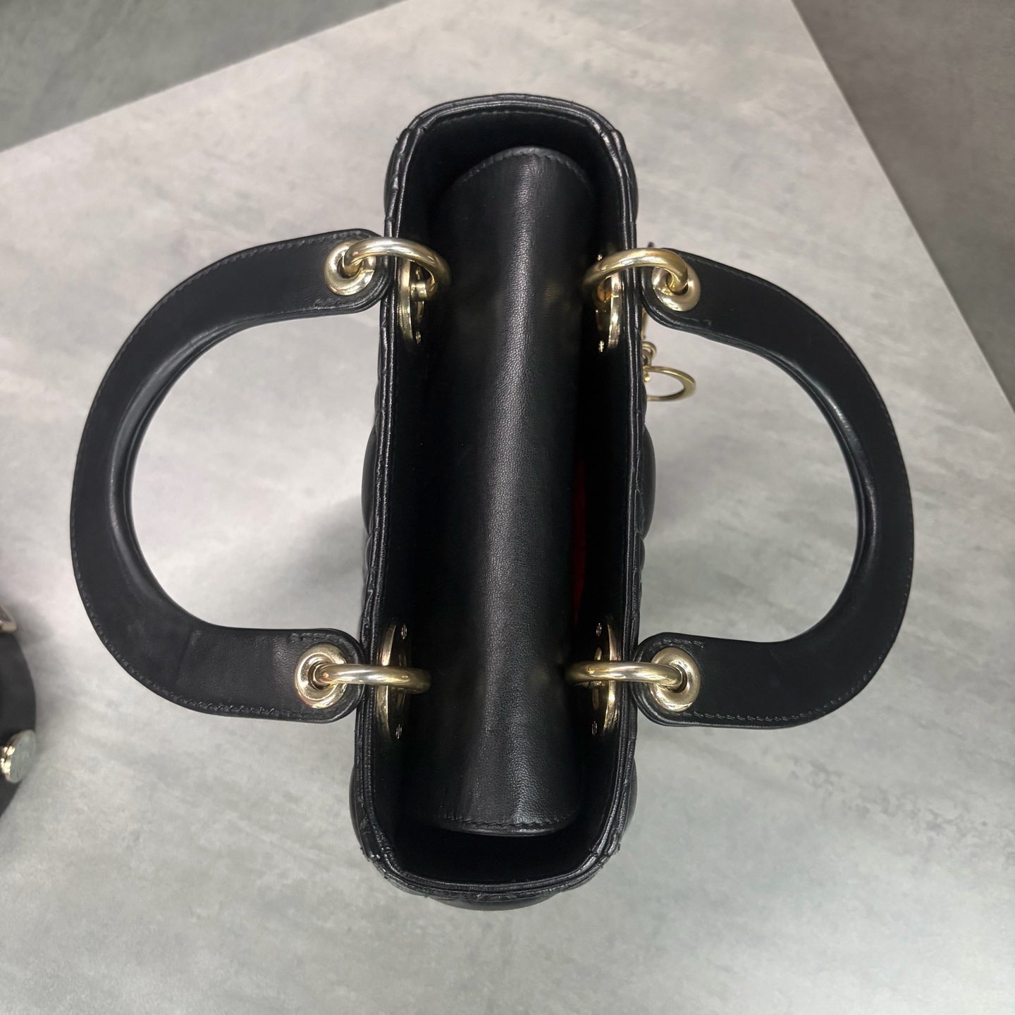 Dior Four-compartment Black Gold Lady Dior Lambskin, 2017 serial code