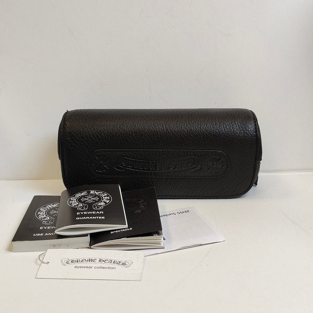 Chrome Hearts glasses glasses case Size 18*7 Cowhide material Black 99% new Eyes