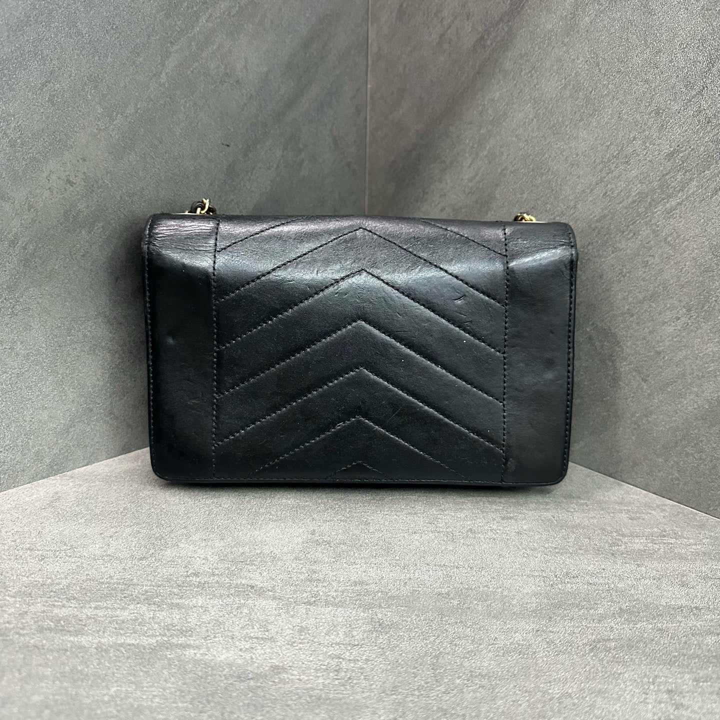 Chanel Black and Gold Envelope Chain Bag, 24 series, base length 21cm