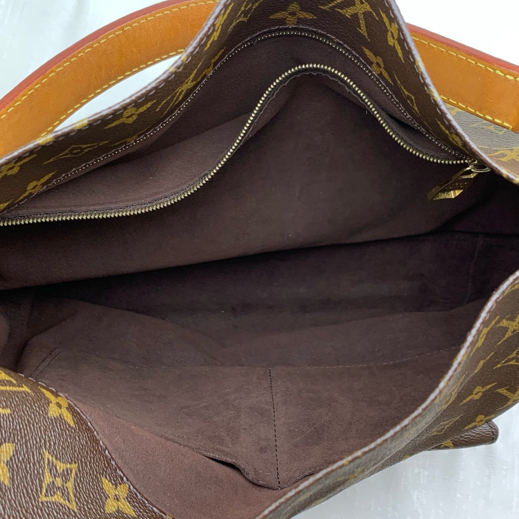 LV/Louis Vuitton Classic Monogram Hobo Tote Bag Same Model as HyunA 99% New Size 32x13x36