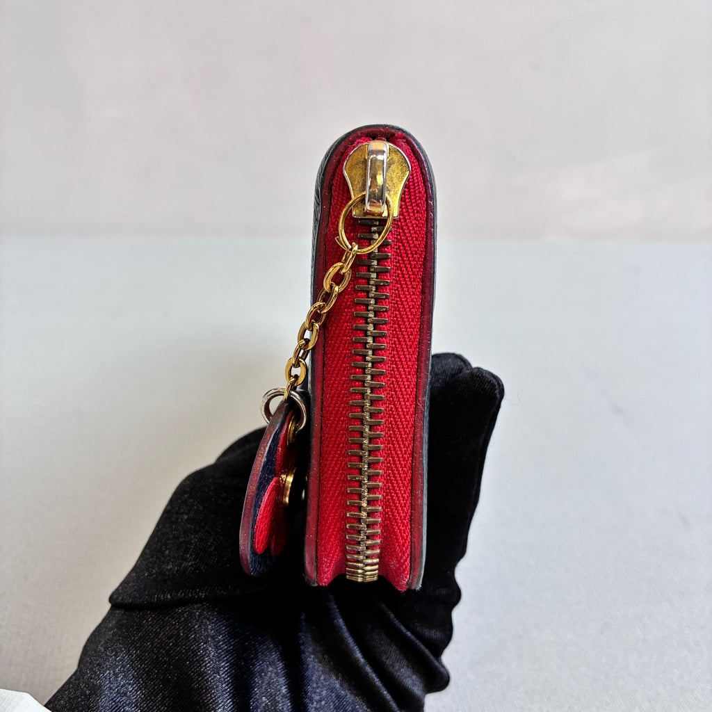 Louis Vuitton/LV 96 New CLÉMENCE Women's Wallet Dark Blue with Red Accents Size: 20*9