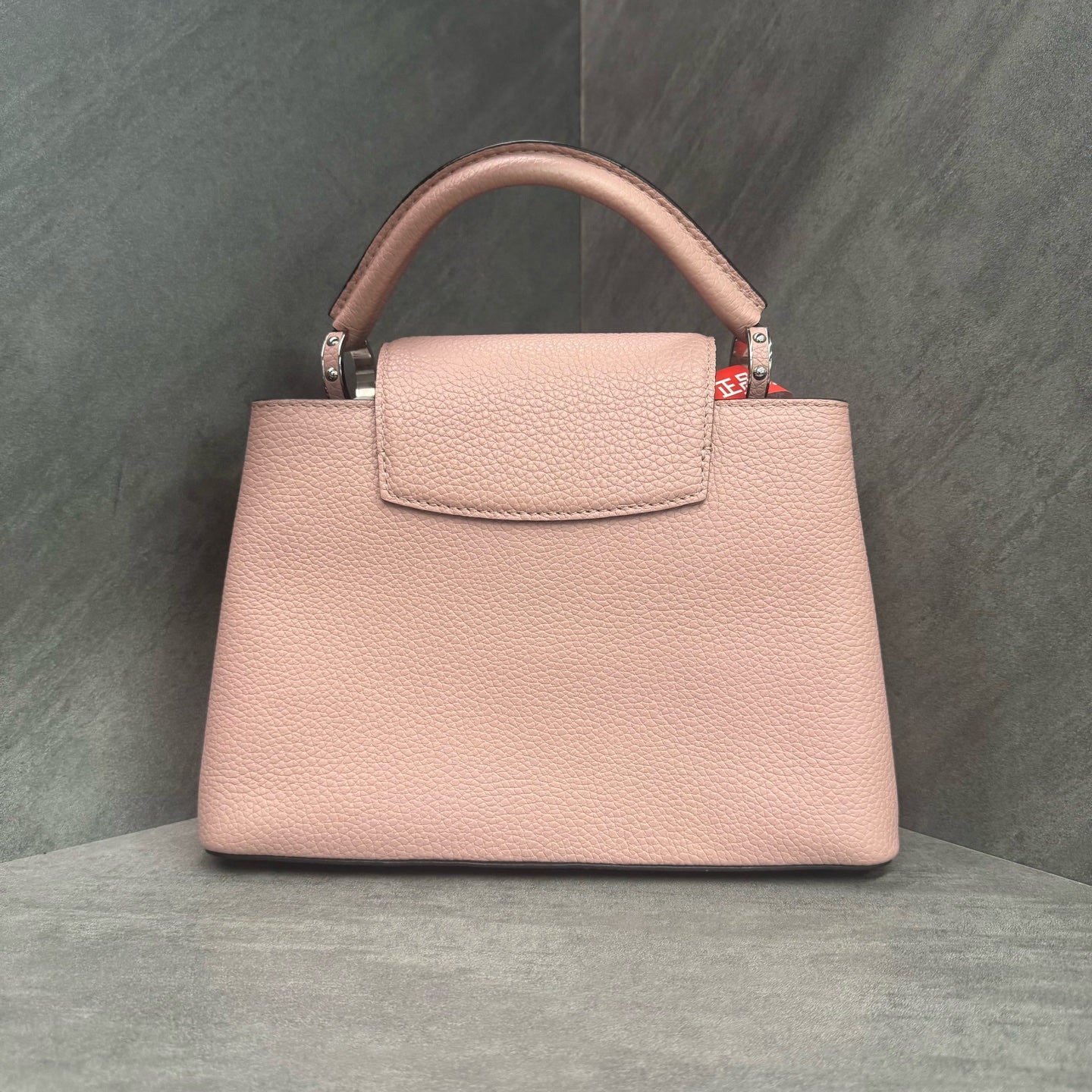 LV Louis Vuitton Capucines BB Pink with Silver Hardware, New Adjustable Strap, 17 Serial Code, Original Condition