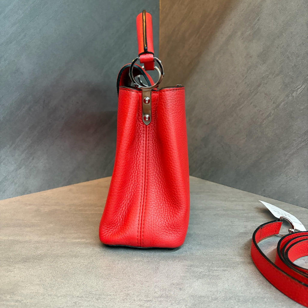 LV Capucines BB, 2014 red version, structured silhouette, clean interior, in stock