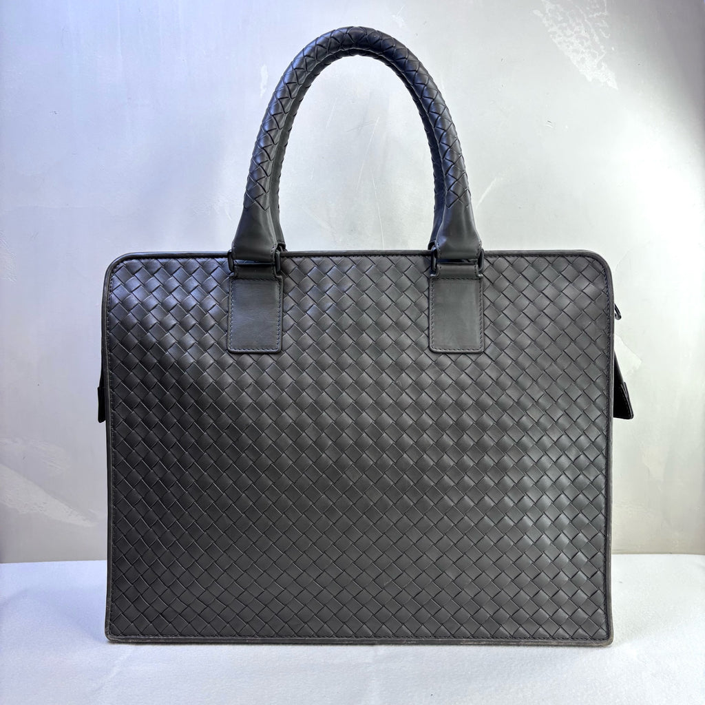 Bottega Veneta BV Woven Full Leather Briefcase Size 38*29.5 Like New 99%