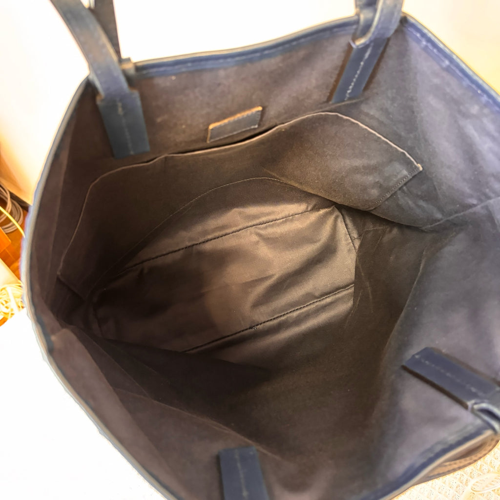 Moynat Brand New 99 Navy Blue Vertical Tote Bag Size 31*29