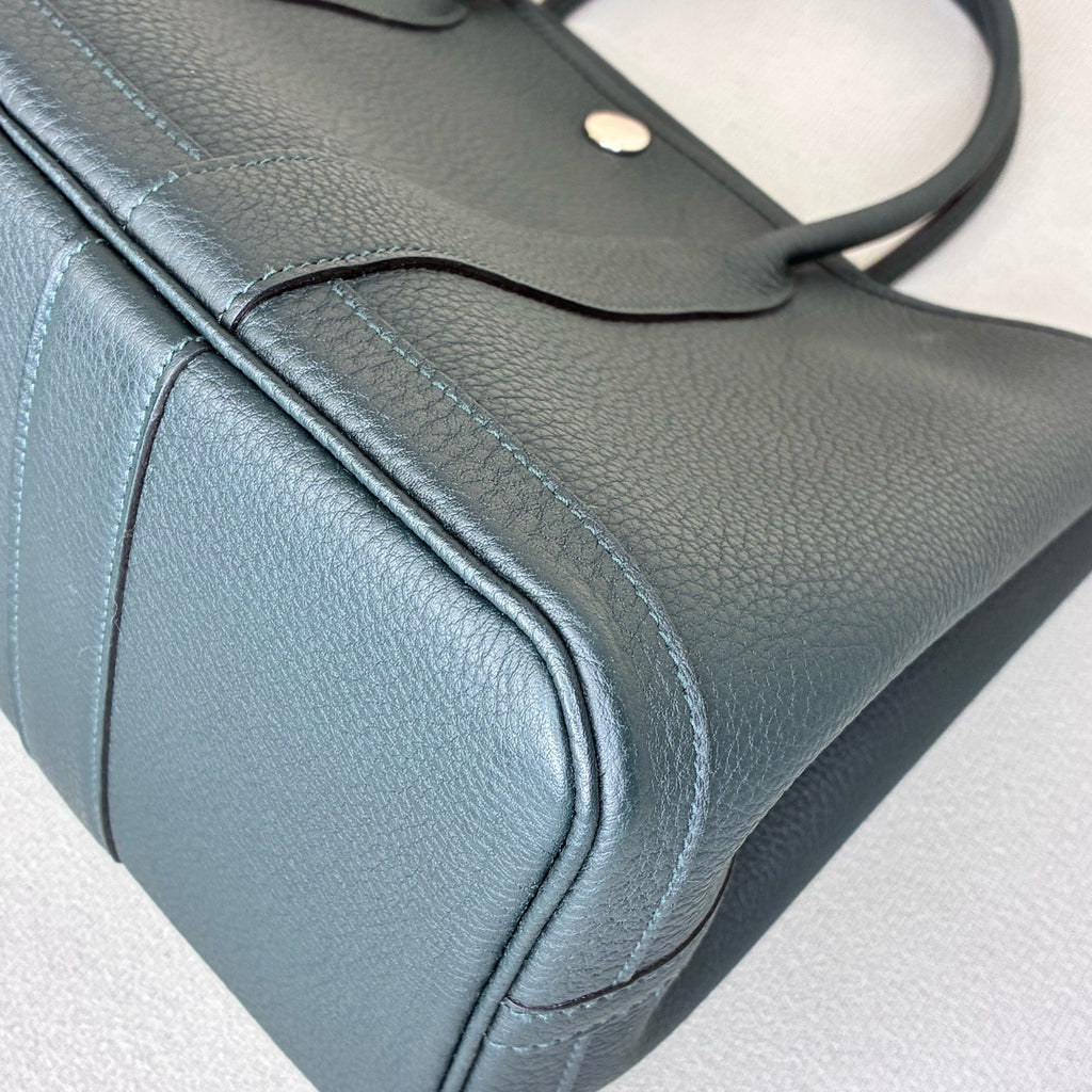 Hermes Garden Party 30 Almond Green Silver Buckle, Z Stamp, 99% New, Size 30*20