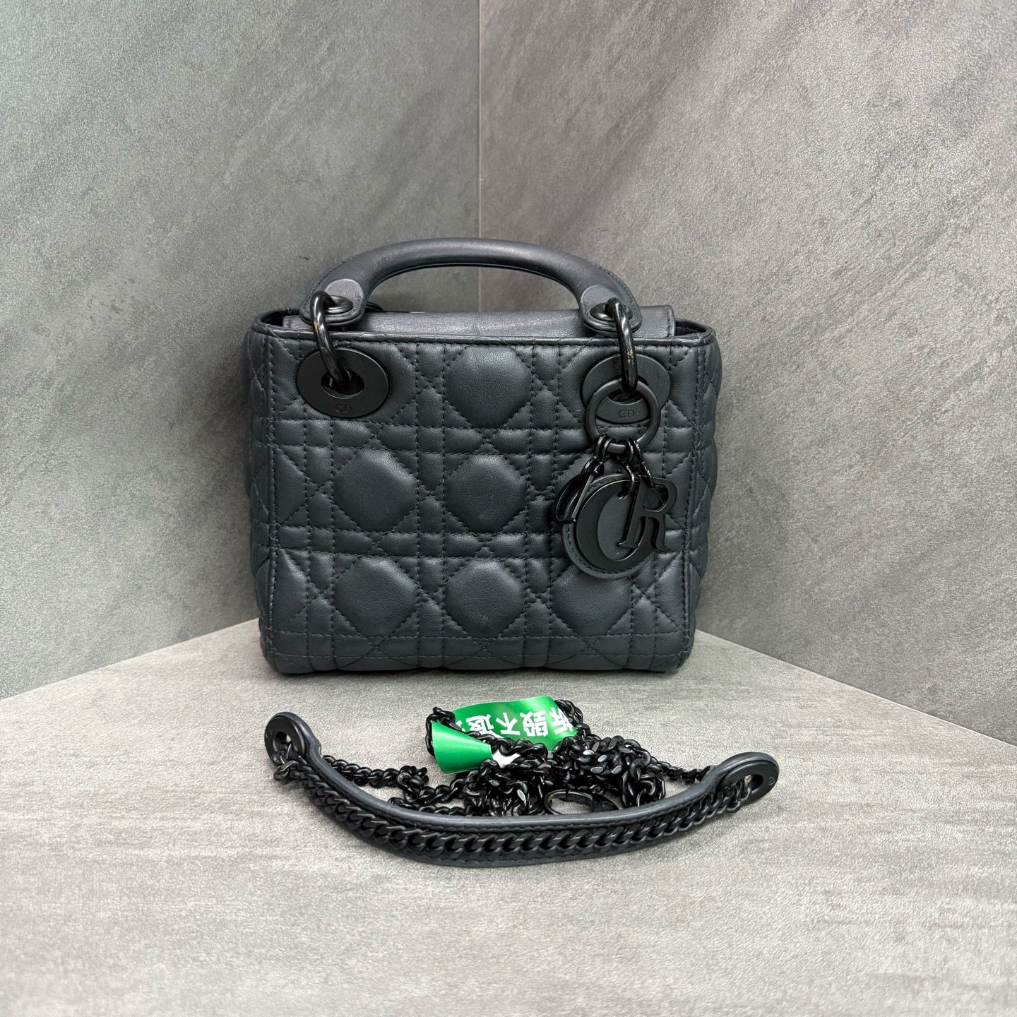 Dior Lady Dior 3-grid Matte Black Sheepskin, 2020 serial code, original condition