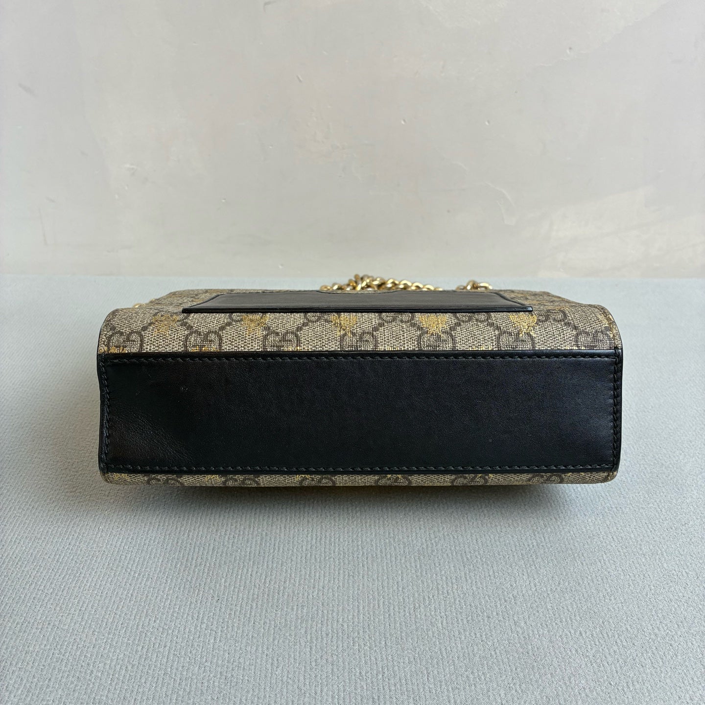Gucci Limited Edition Bee Gold Foil Padlock Small Sun Moon Box Shoulder Crossbody Bag Size 20*12*8