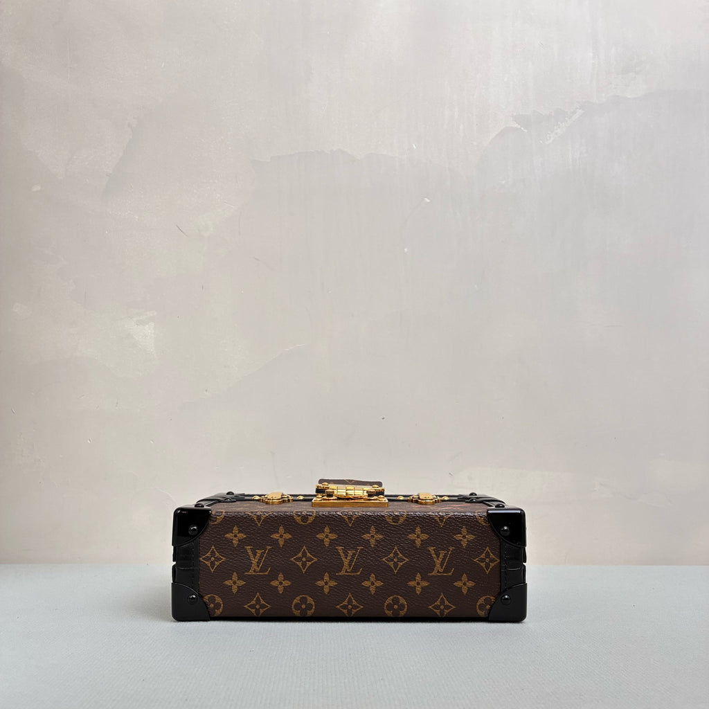 LV Louis Vuitton Petite Malle New Vintage Monogram Hard Box Bag / Chip Version / 98% New / 20x6x12.5cm / Retail Price 49