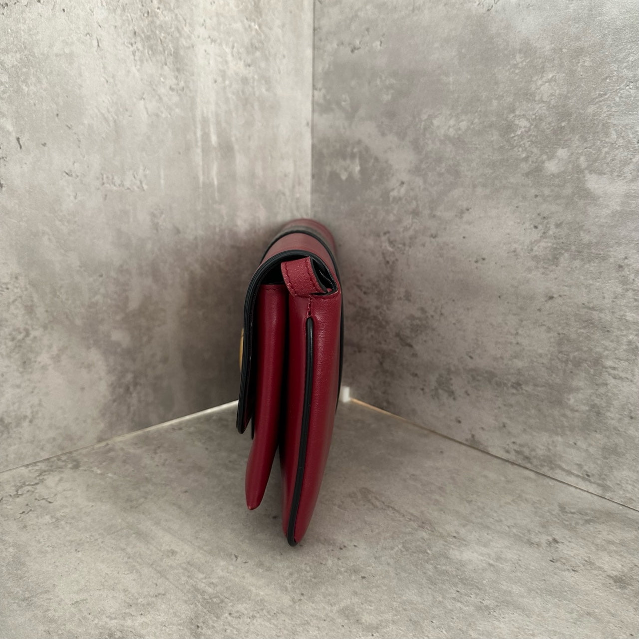 Gucci Burgundy and Black Small Arli Shoulder Bag