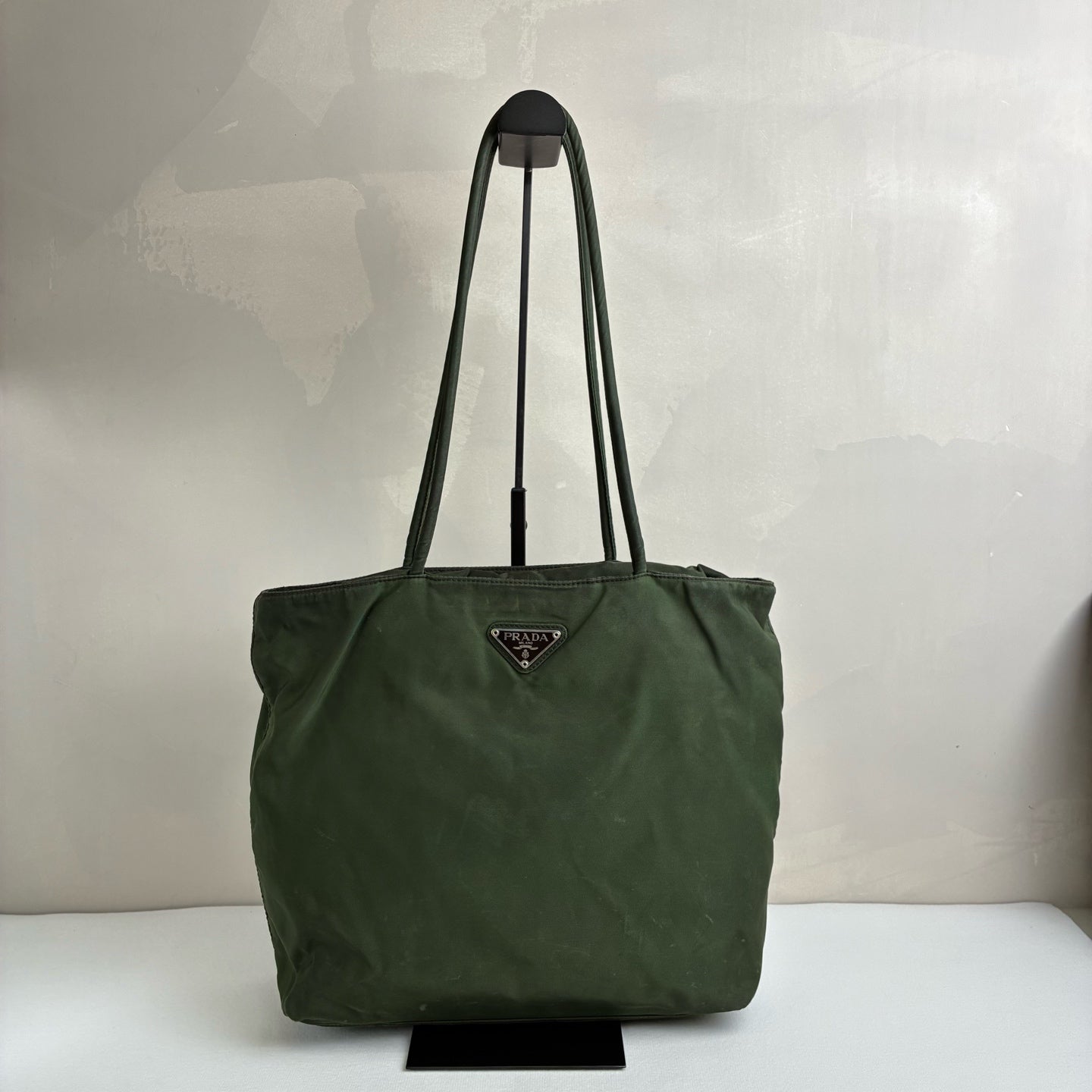 Prada Tote Parachute Tote Bag Shoulder Bag 99% New Size 29*8.5*26 Dark Green Nylon Material